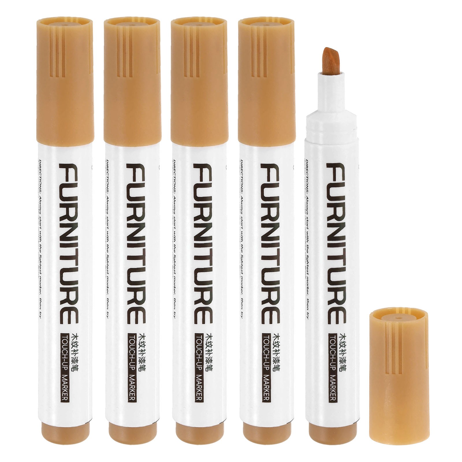 Furniture Markers Touch Up, 5pcs Furniture Repair Kit Wood Maker, Bamboo