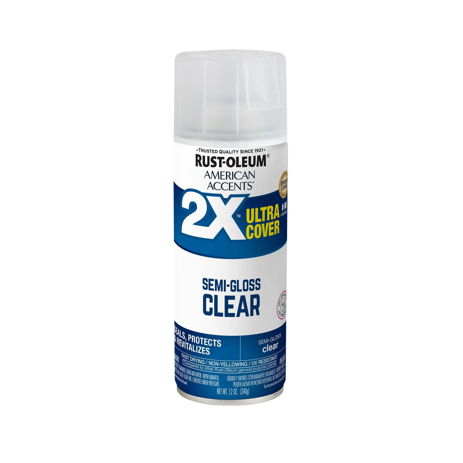 (6 pack) Black, Rust-Oleum American Accents 2X Ultra Cover, Semi-Gloss Spray Pai