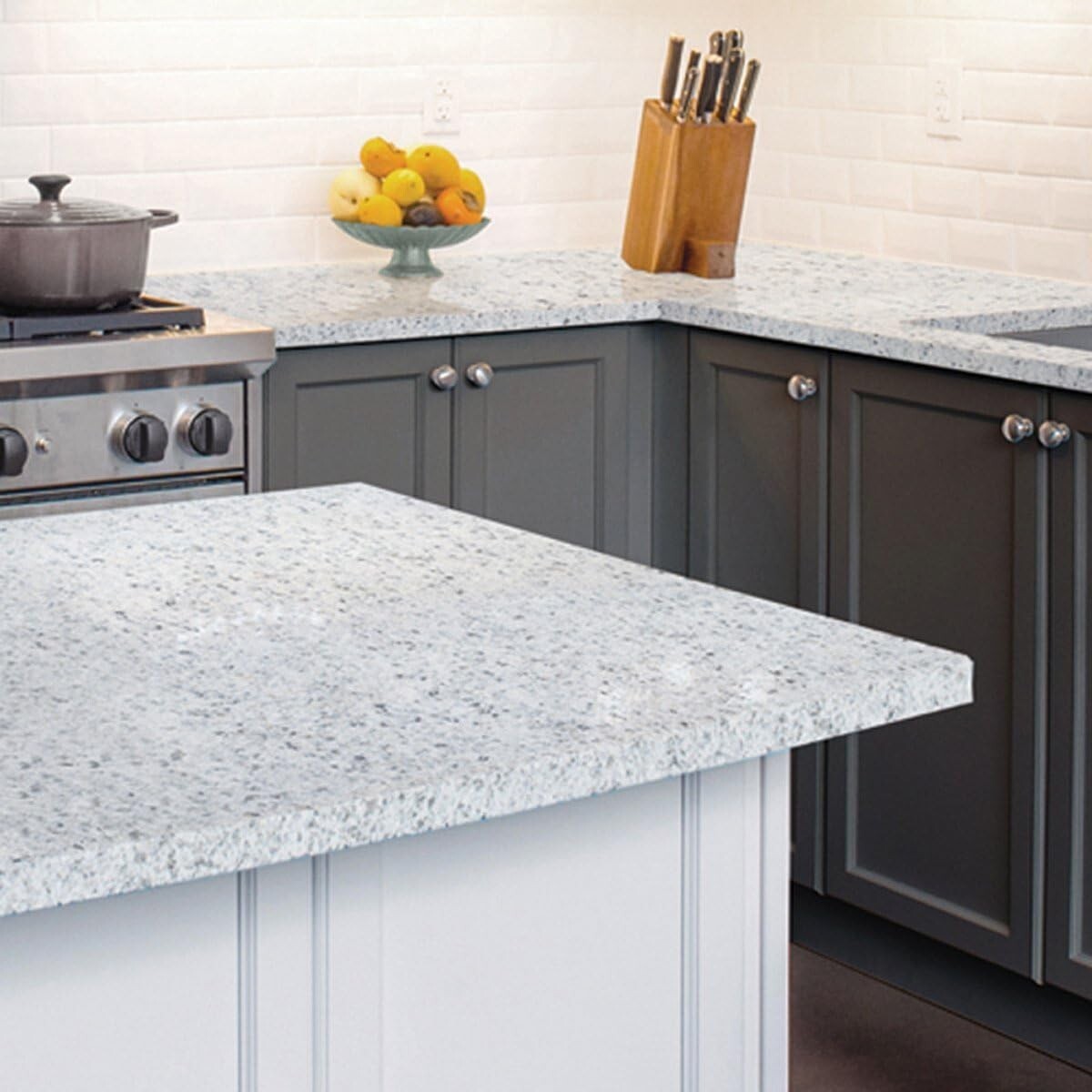 Granite Countertop Paint Kit 2.0-100% Acrylic White Diamond