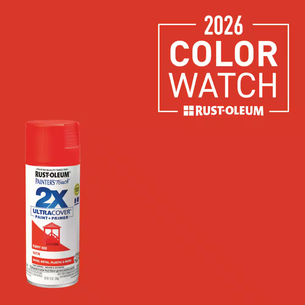 12 Oz. Satin Poppy Red General Purpose Spray Paint