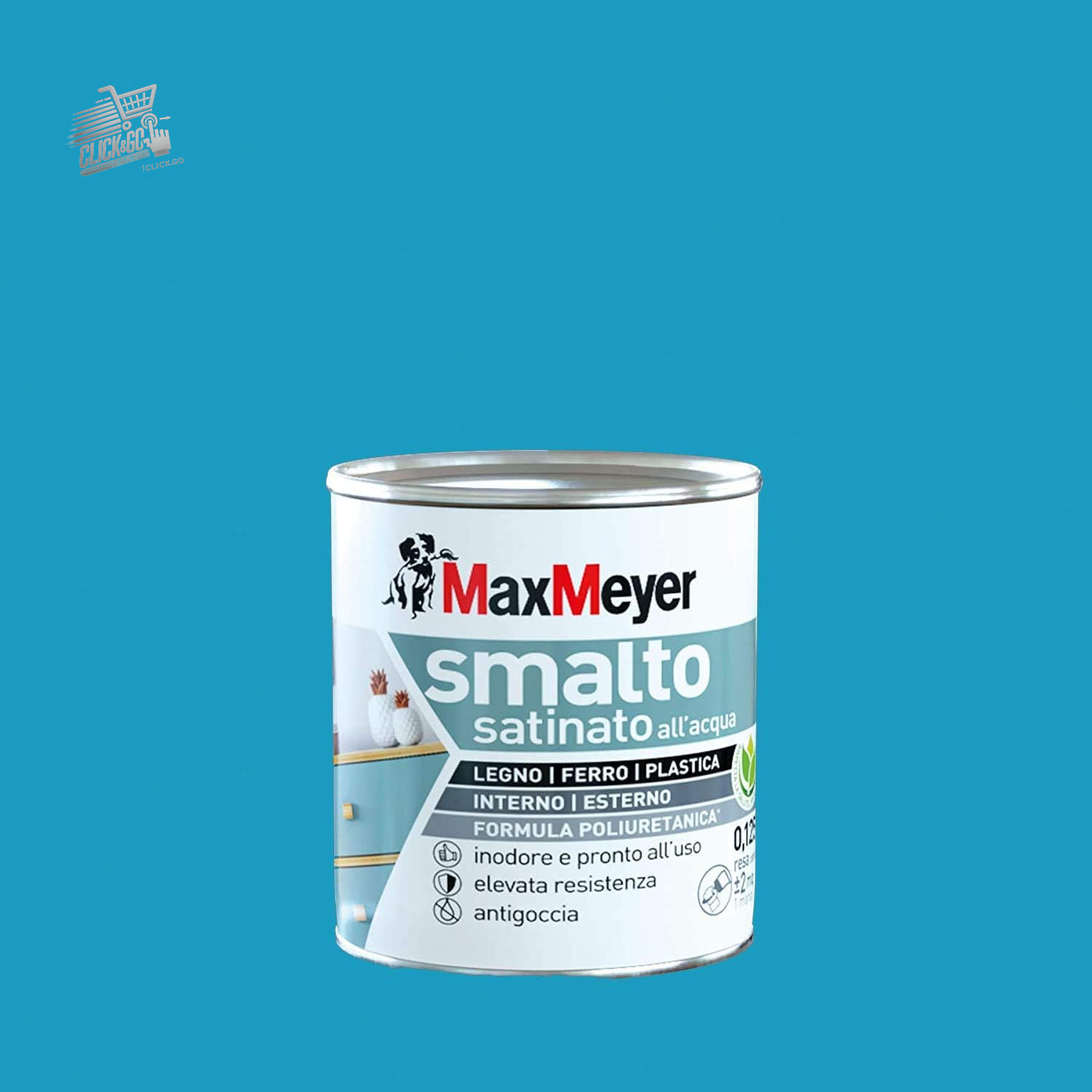 Turquoise Satin Polyurethane Water Enamel 0.125L