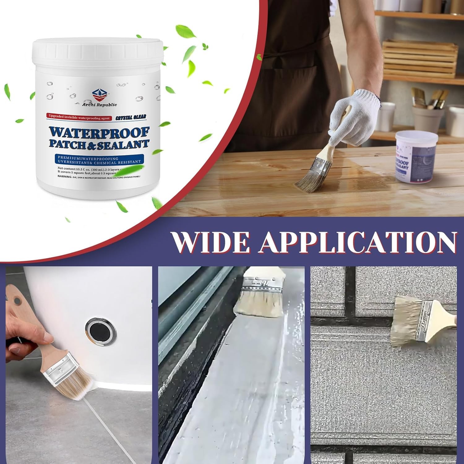 Archi Republic Clear Waterproofer – Highly Effective Waterproofing Coating That