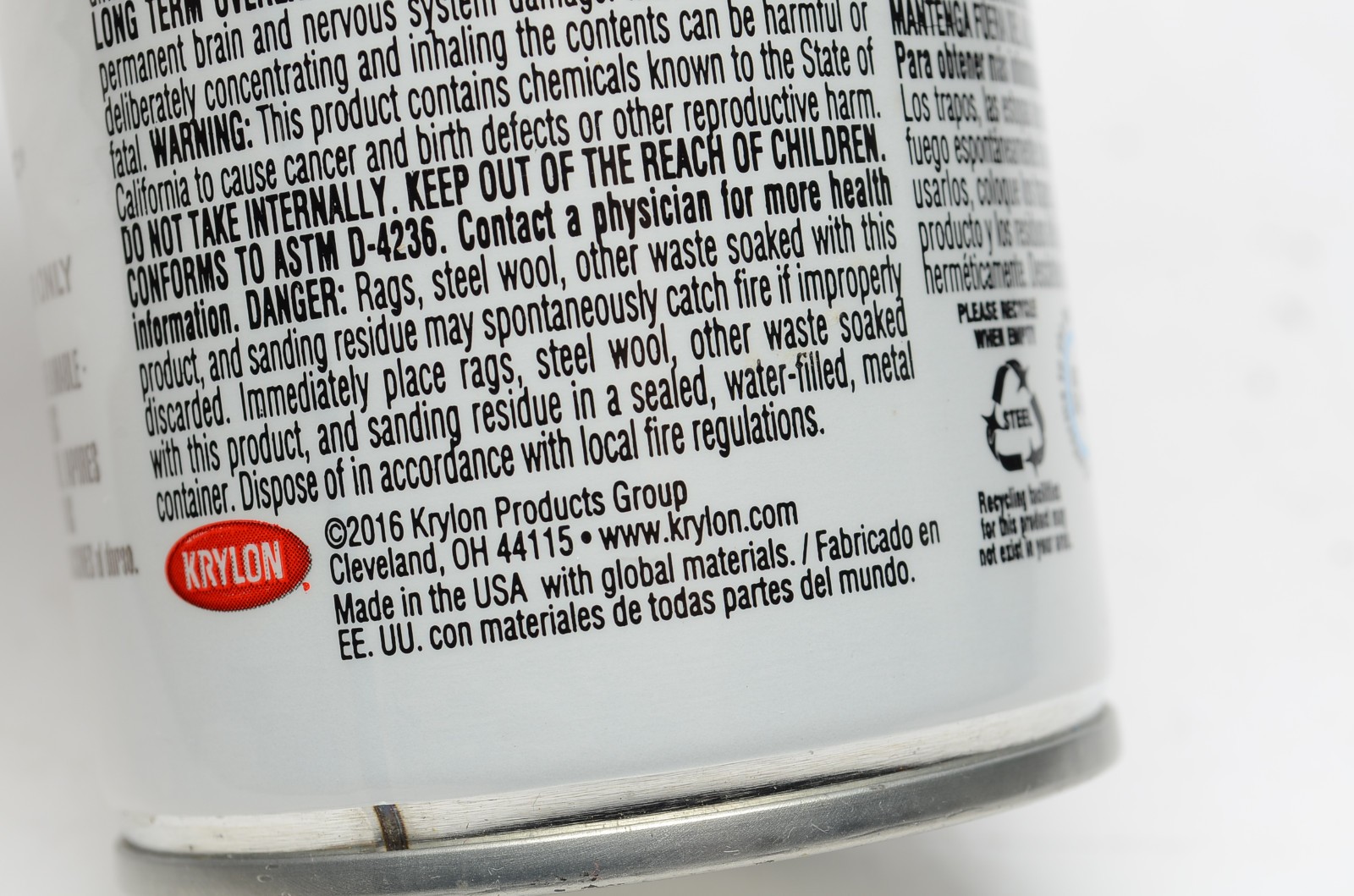 Krylon Chalkboard Spray Paint Black 12oz Approx 75% Full 807