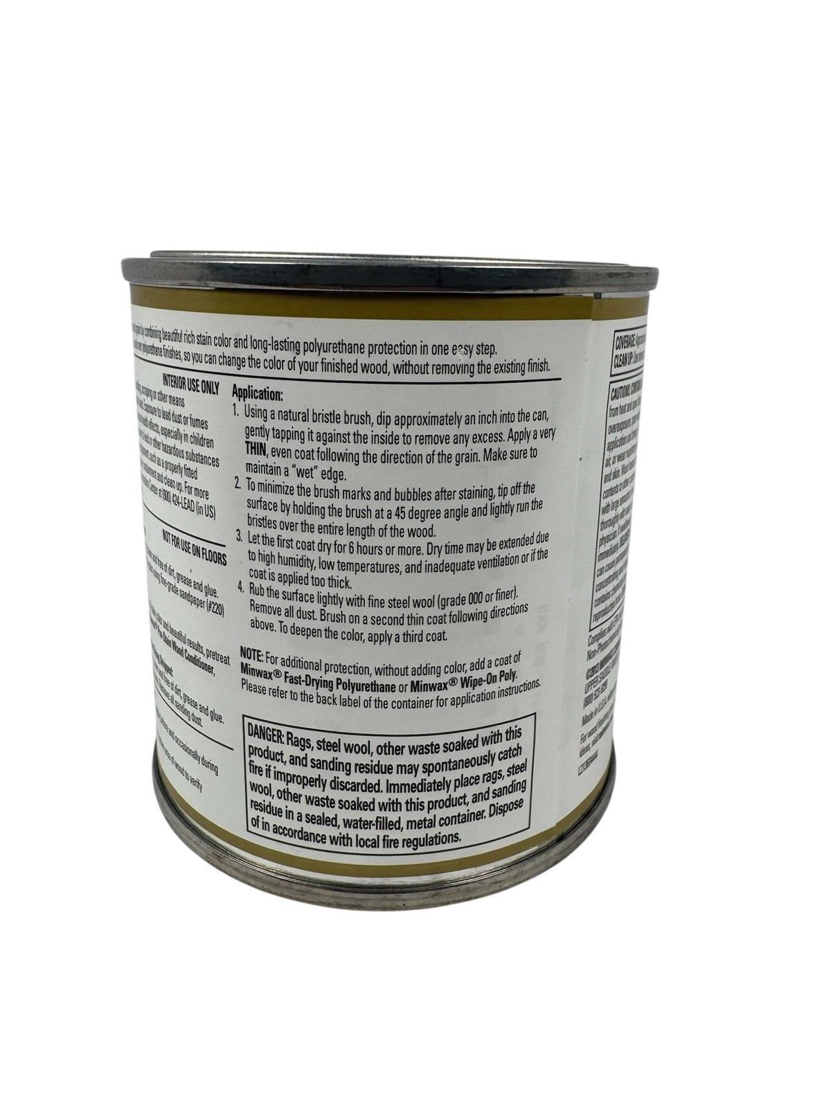 Minwax Polyshades Stain & Polyurethane SATIN TUDOR 1/2 Pint 8 Oz Discontinued