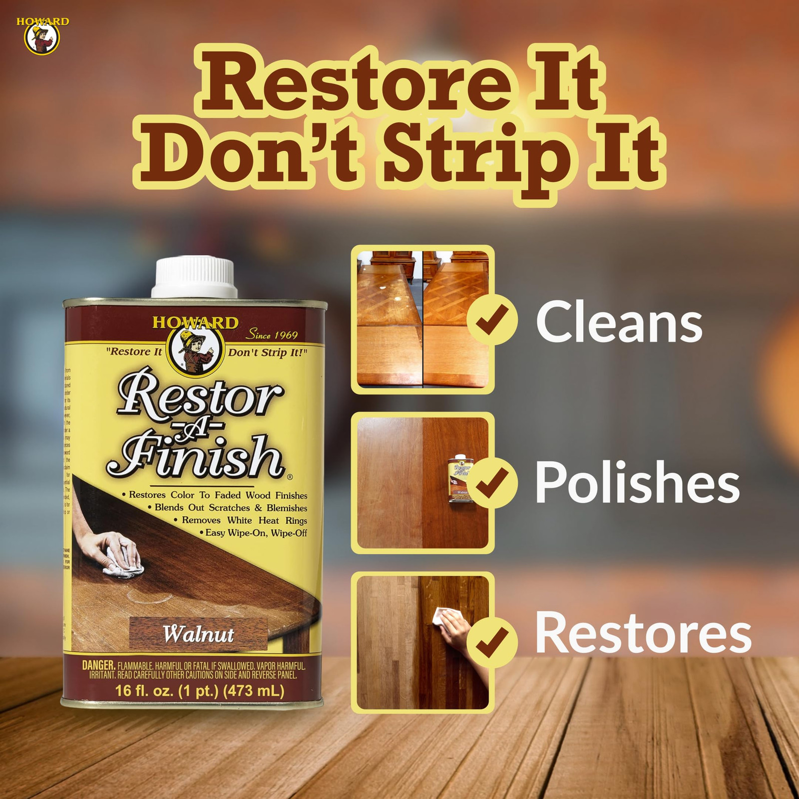 Restor A Finish Maple Pine Wood Finish Restorer Blends Scratches and Blemishes