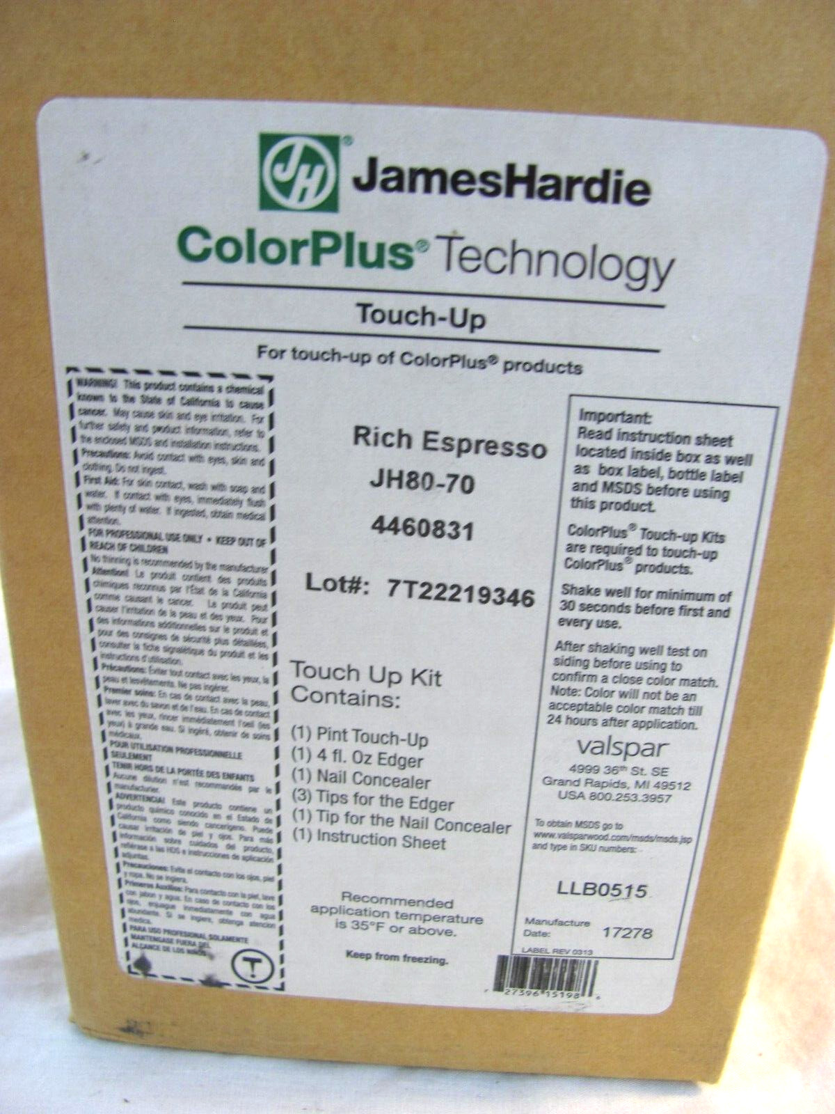 James Hardie ColorPlus Technology Touch-Up kit. RICH ESPRESSO JH80-70 ~ NEW
