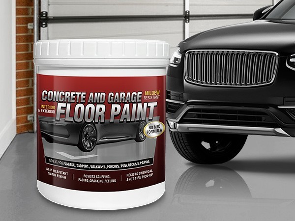 1 Gallon Professional Epoxy Floor Paint Kit -Acrylic Concrete Coating for Garage