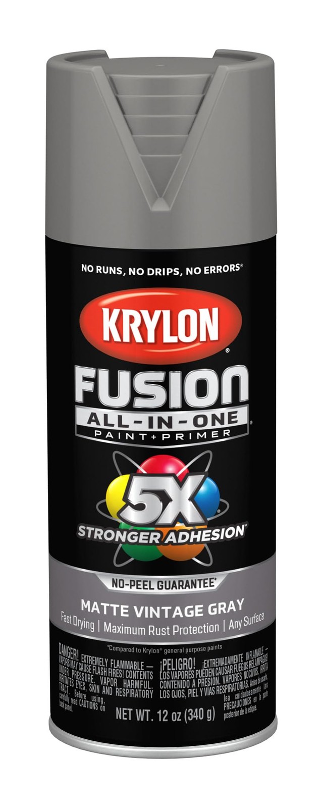 Fusion AllInOne 12 Oz. Matte Spray Paint, Vintage Gray 1 Each