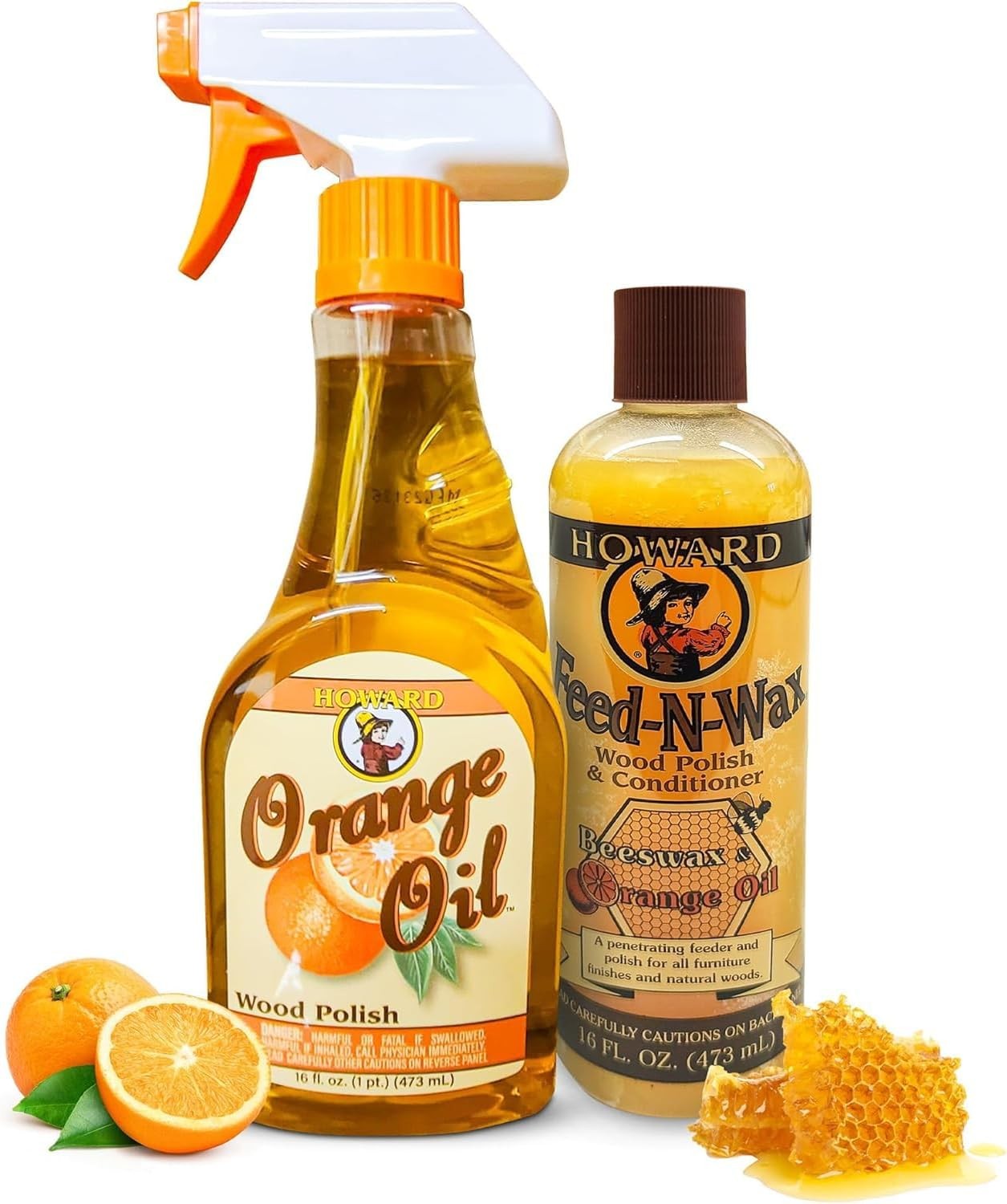 Feed N Wax Wood Polish and Conditioner Orange Oil Furniture Cleaner Teak