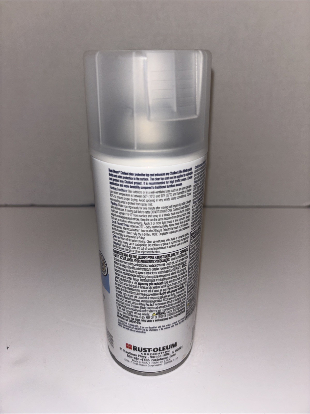 Rust-Oleum Chalked Matte Clear Spray Paint 11 oz protective topcoat