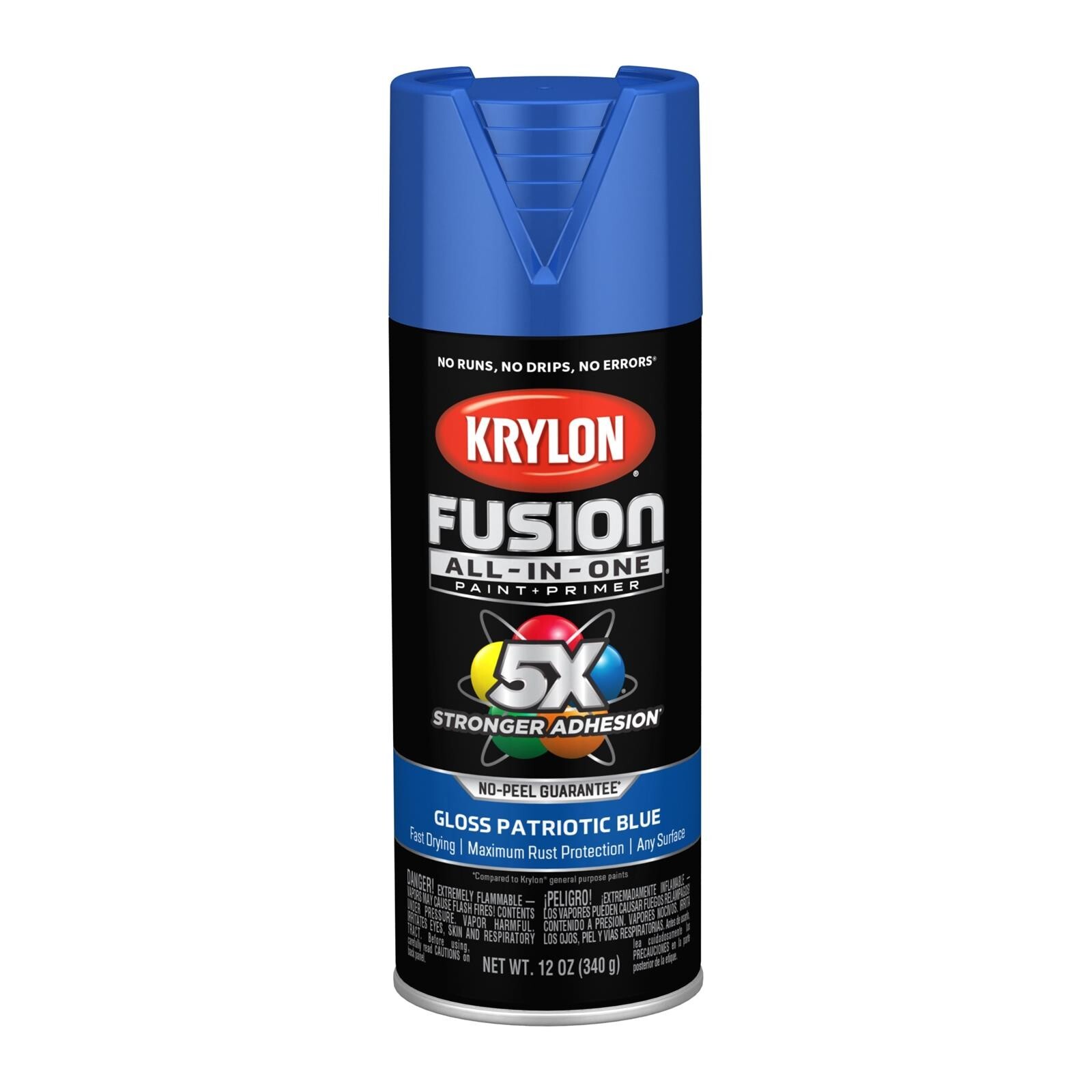 Krylon Fusion 2716 (6) Gloss Patriotic Blue Paint & Primer W/No-Peel Guarantee