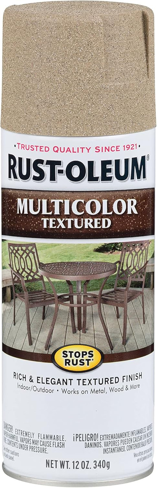 223524 Stops Rust Multi-Color Textured Spray Paint, 12 Oz, Desert Bisque
