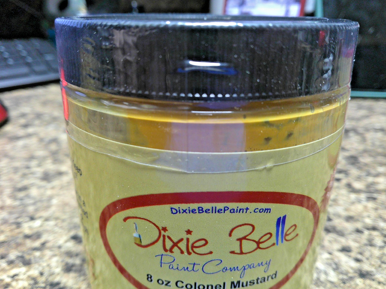 Dixie Belle Chalk Mineral Paint COLONEL MUSTARD 8oz ZERO VOC`S NEW & SEALED