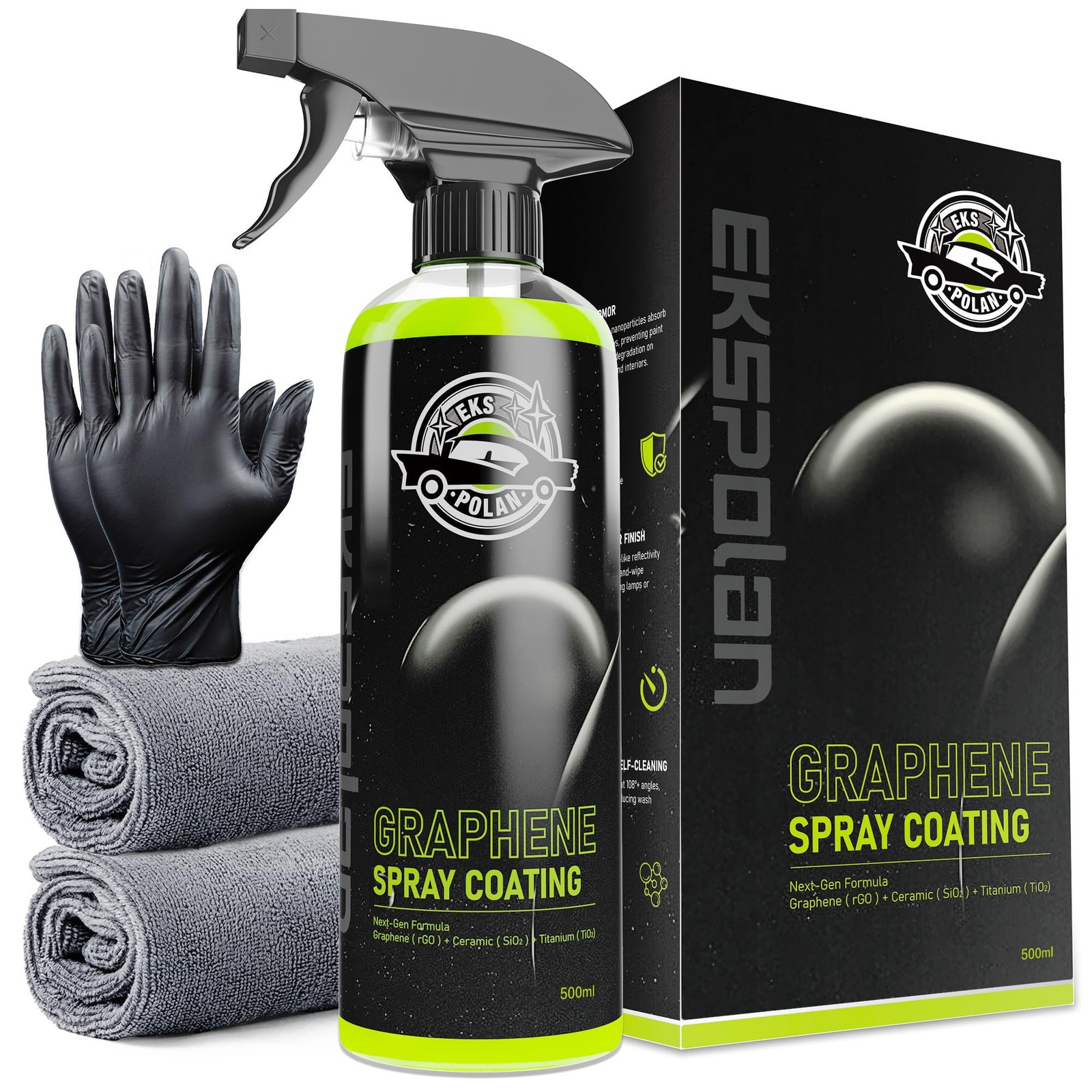 Graphene Ceramic Car Spray Coating – 16.9 oz – Waterless Wash & Wax