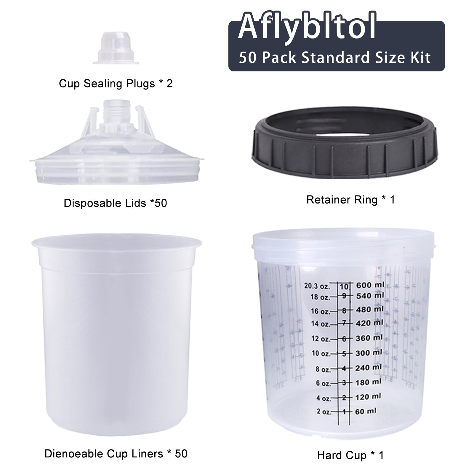 Disposable Paint Sprayer Mixing Cup for Automotive Paint Gun, HVLP Paint Spra…