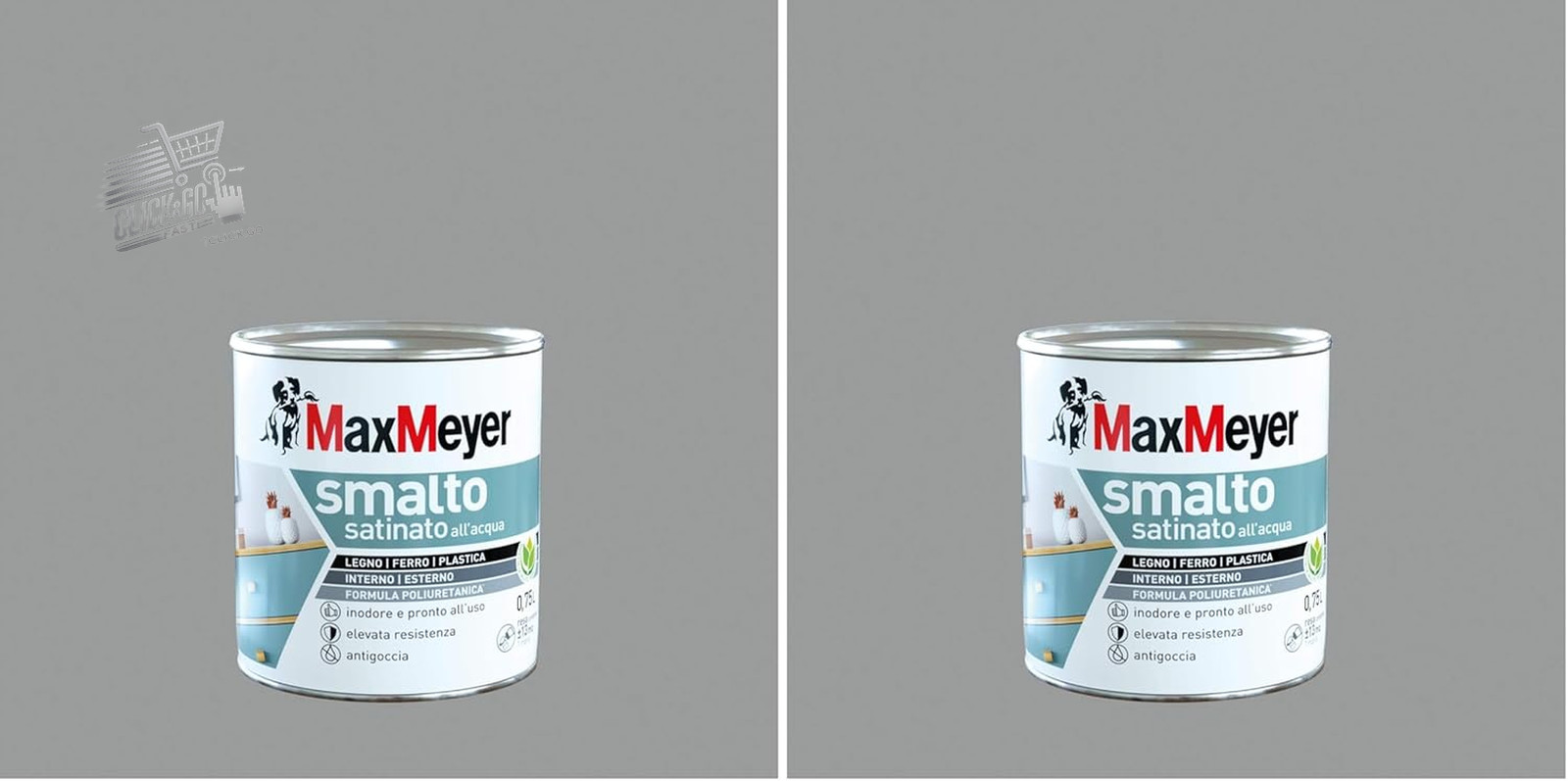 Stone Grey Satin Polyurethane Water Enamel 0.75L (Pack of 2)