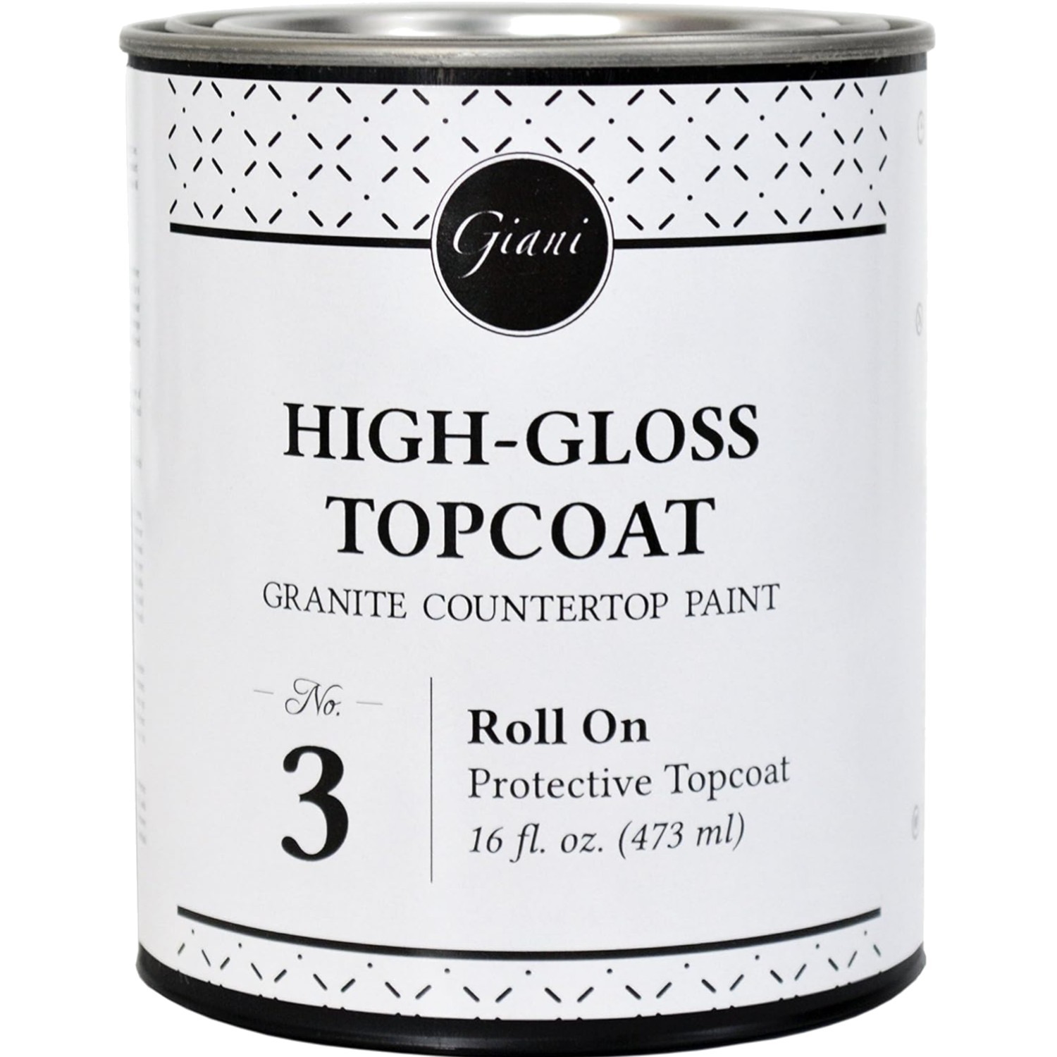 Countertop Paint Clear Acrylic High-Gloss Topcoat 16 oz