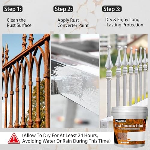 Rust Converter Paint 35oz – Rust Proof Paint, Rust Inhibitor, Anti Rust White