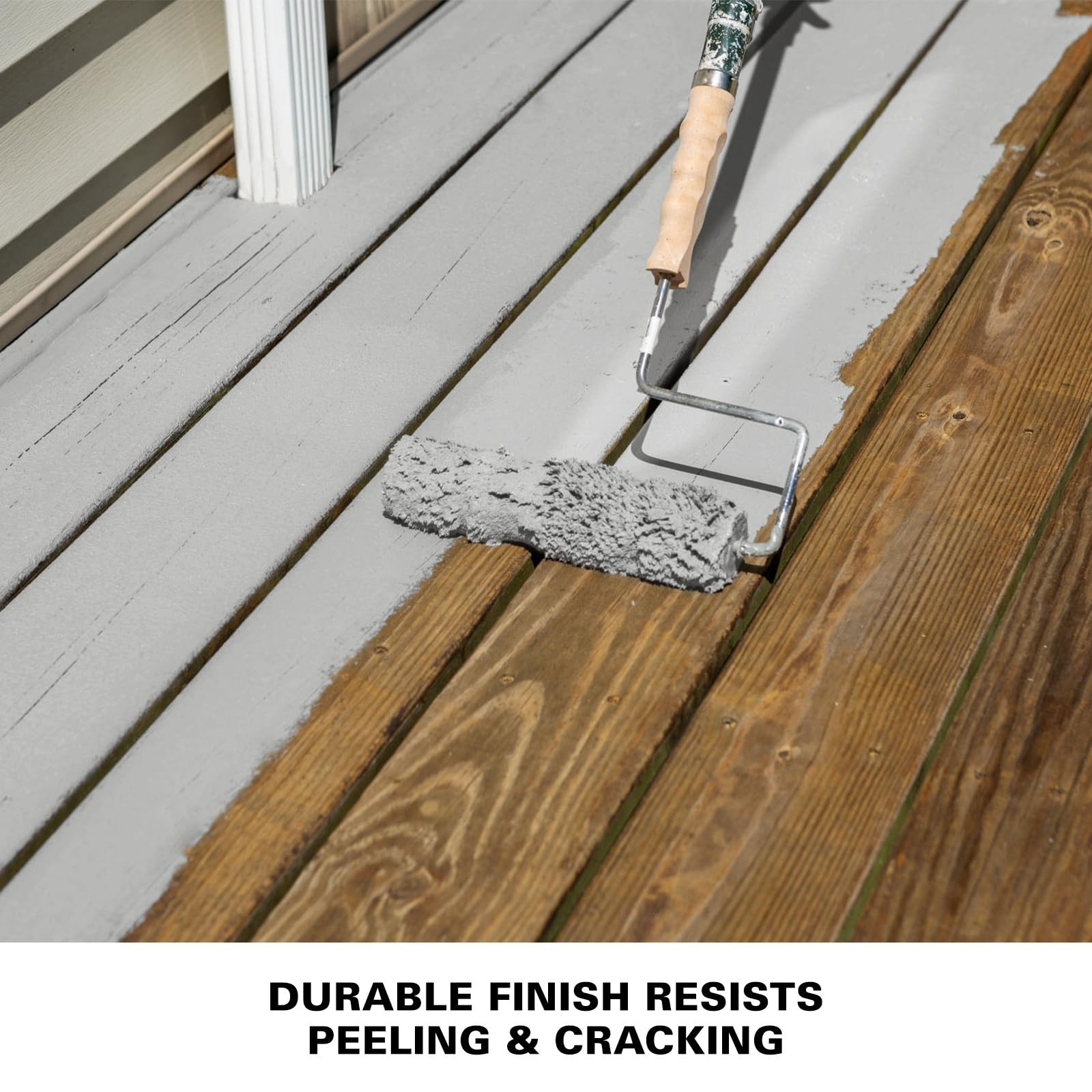 Textured Solid Coating Resurfacer for Wood, Composite & Concrete – Cape Cod Gray