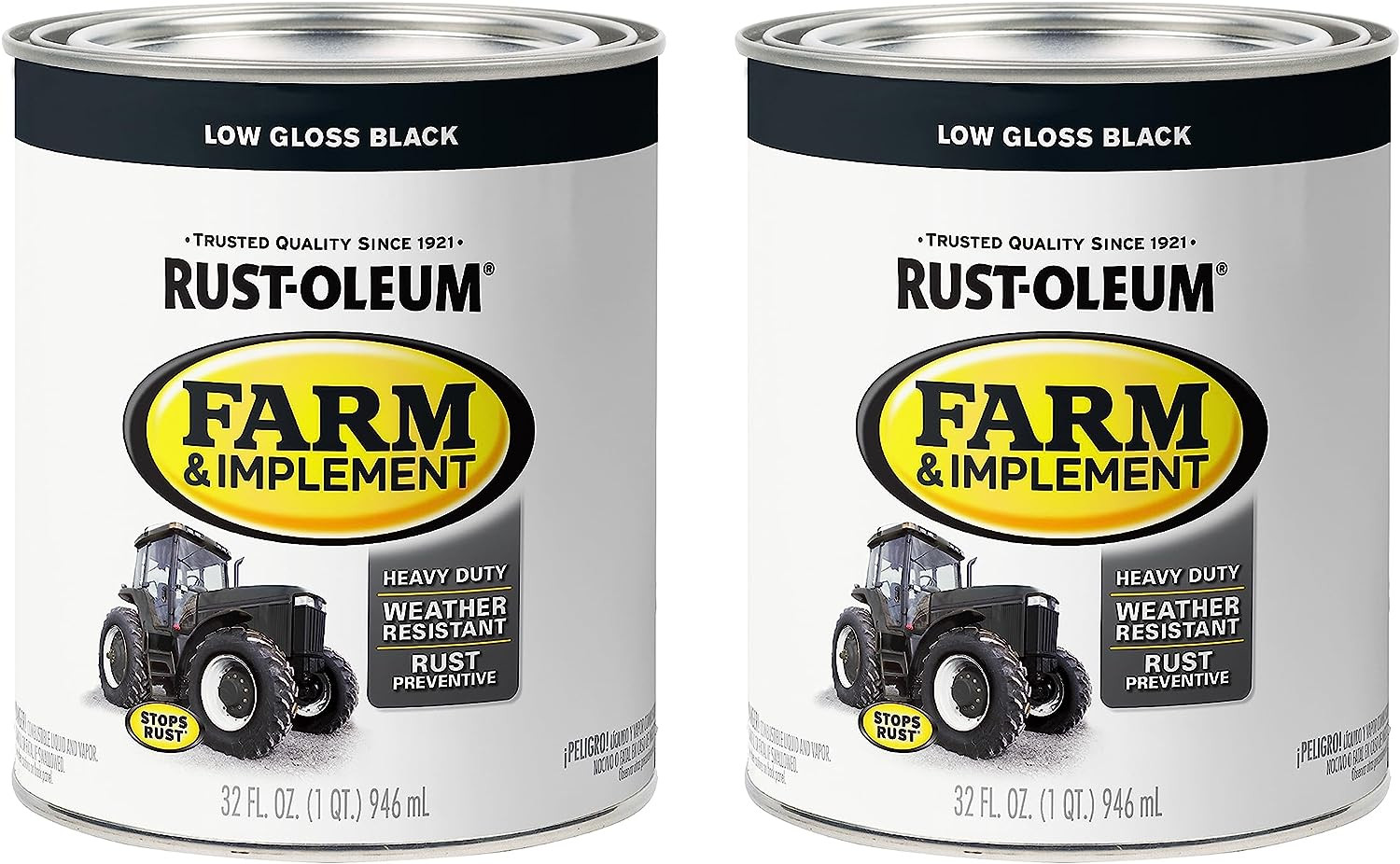 Rust-Oleum 280107-2PK Farm & Implement Enamel Paint, Quart Pack of 2