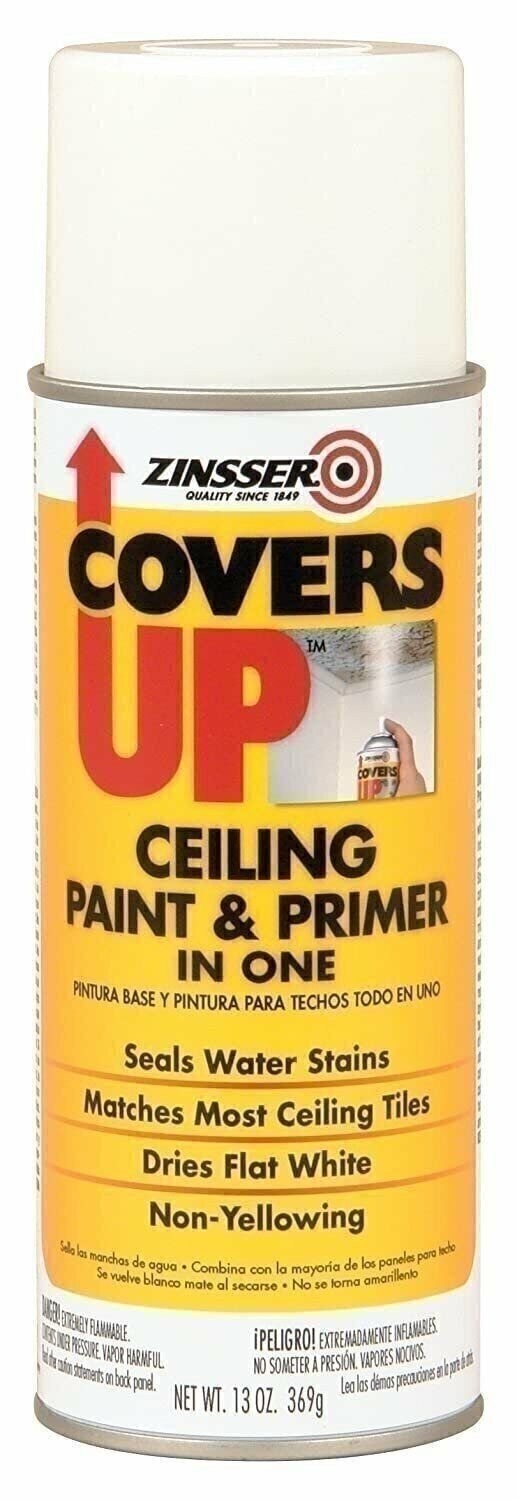 ZINSSER 3688 White Zinsser Covers up Ceiling Paint and Primer in 1, 13 Ounce…