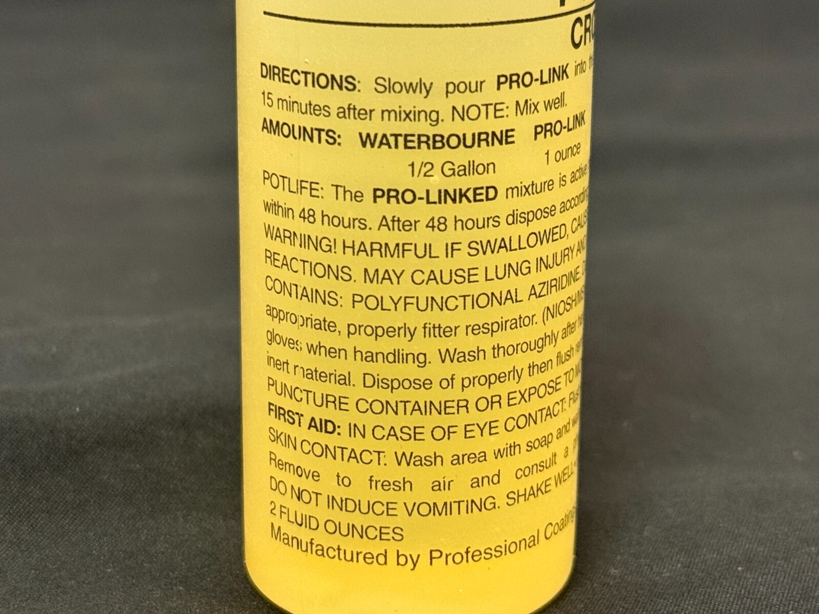 QTY 4 Bottles Aqua-Pro Pro-Link Crosslinker, 2 Oz Each Bottle (8 oz total)