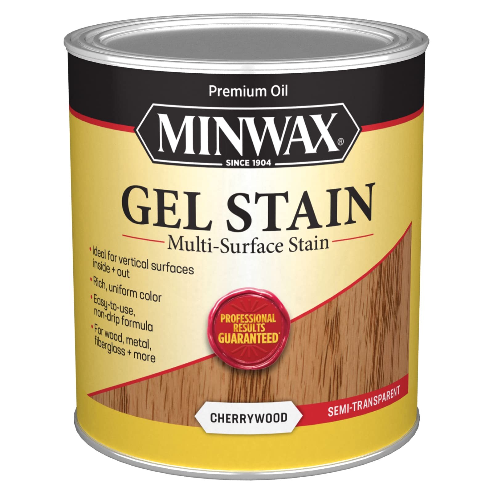 Minwax Gel Stain Quart Cherrywood Non Drip Formula Wood Staining Finish