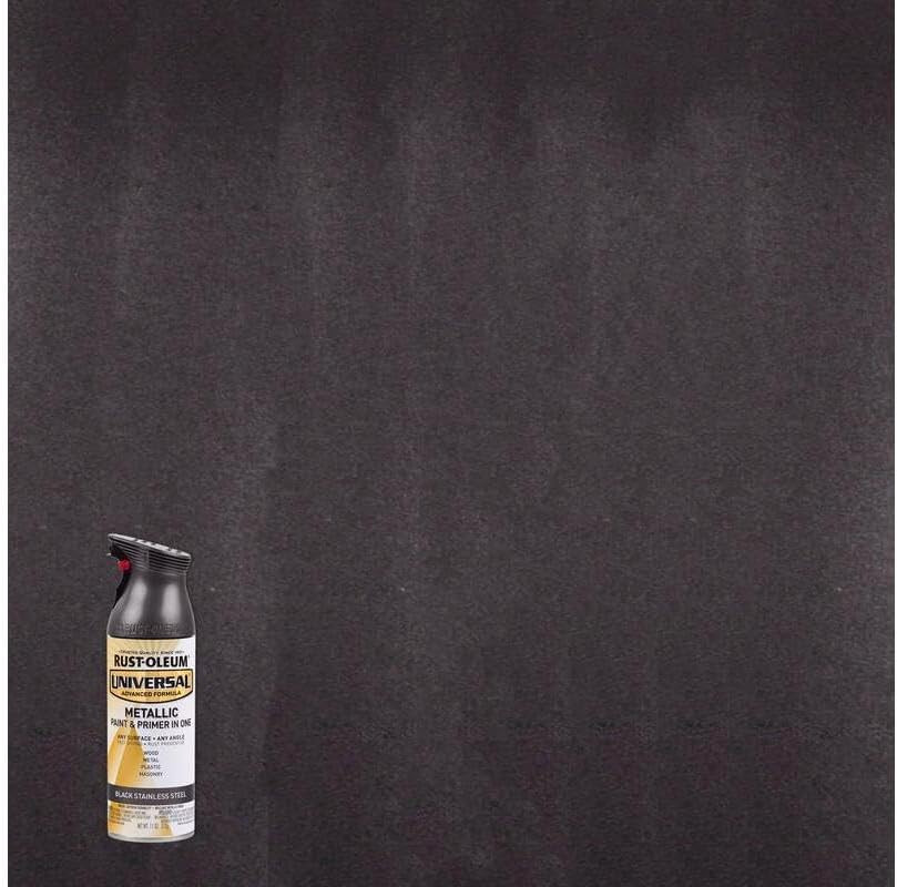 314558 Universal All Surface Metallic Spray Paint, 11 Oz, Black Stainless Steel