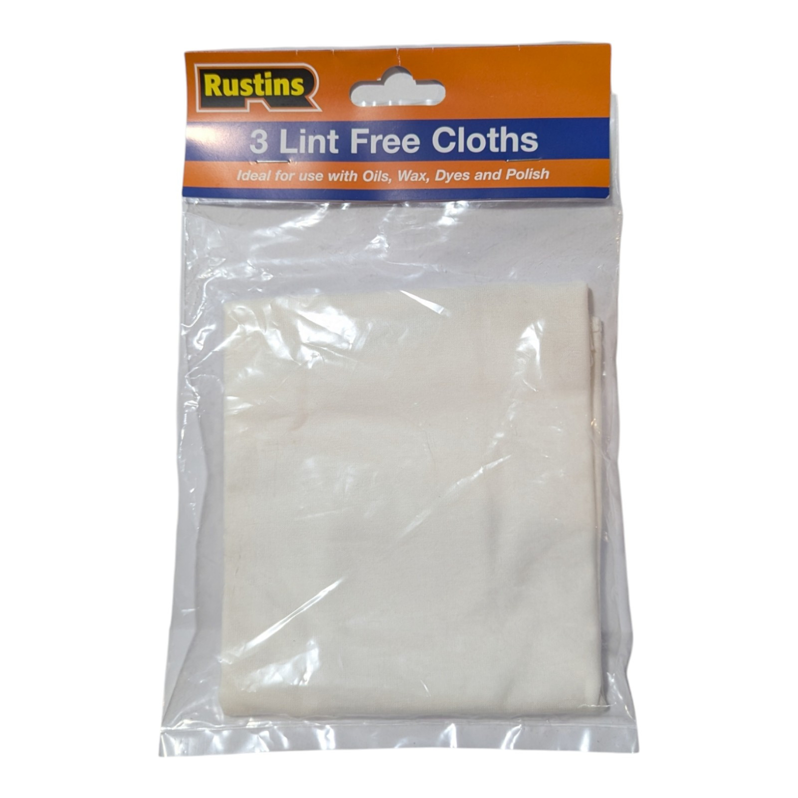 Rustins 3 Lint Free Cloths – Use With Oil, Wax, Dye, & Polish