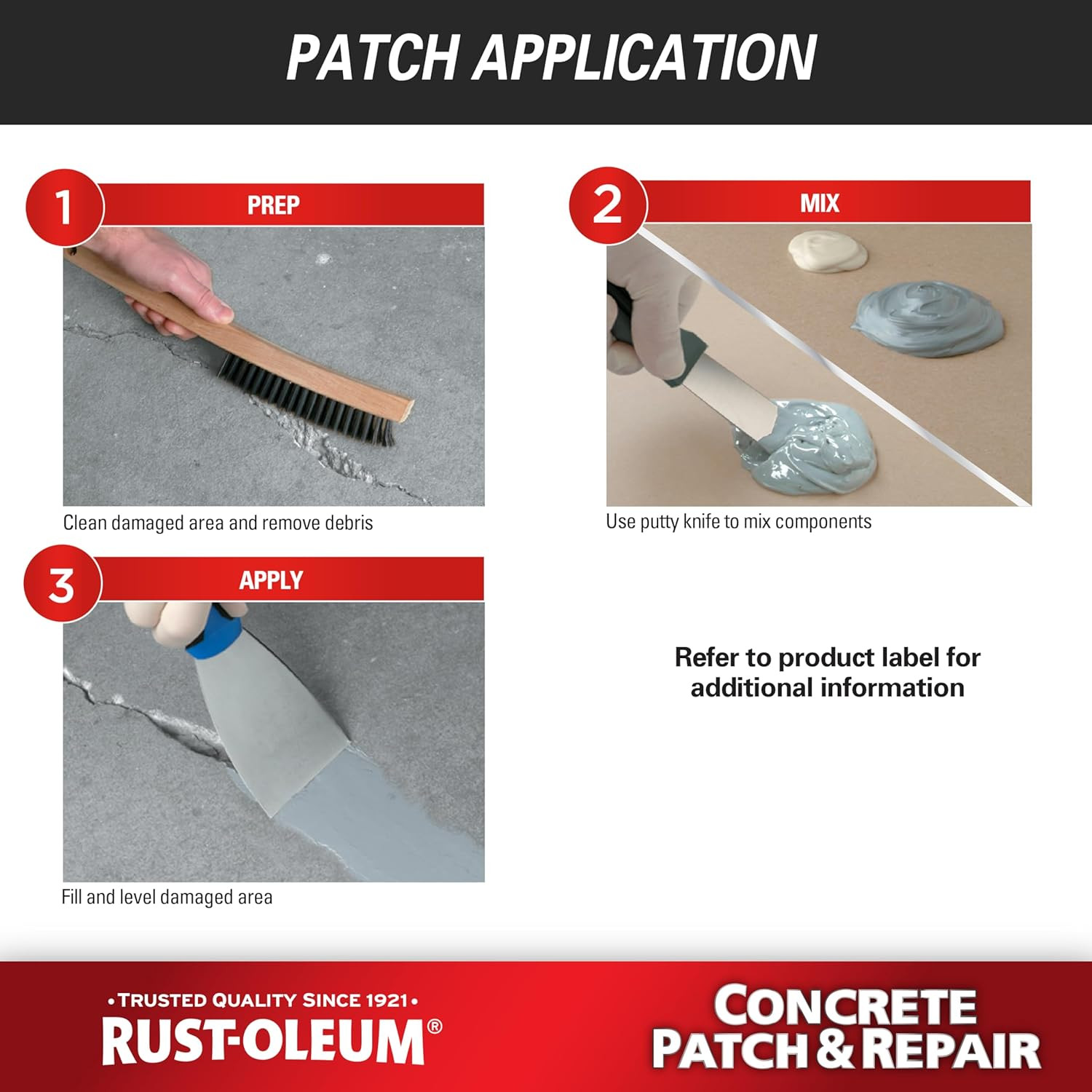 Concrete Patch & Repair 24oz – Durable Gray Solution for Cracks and Holes