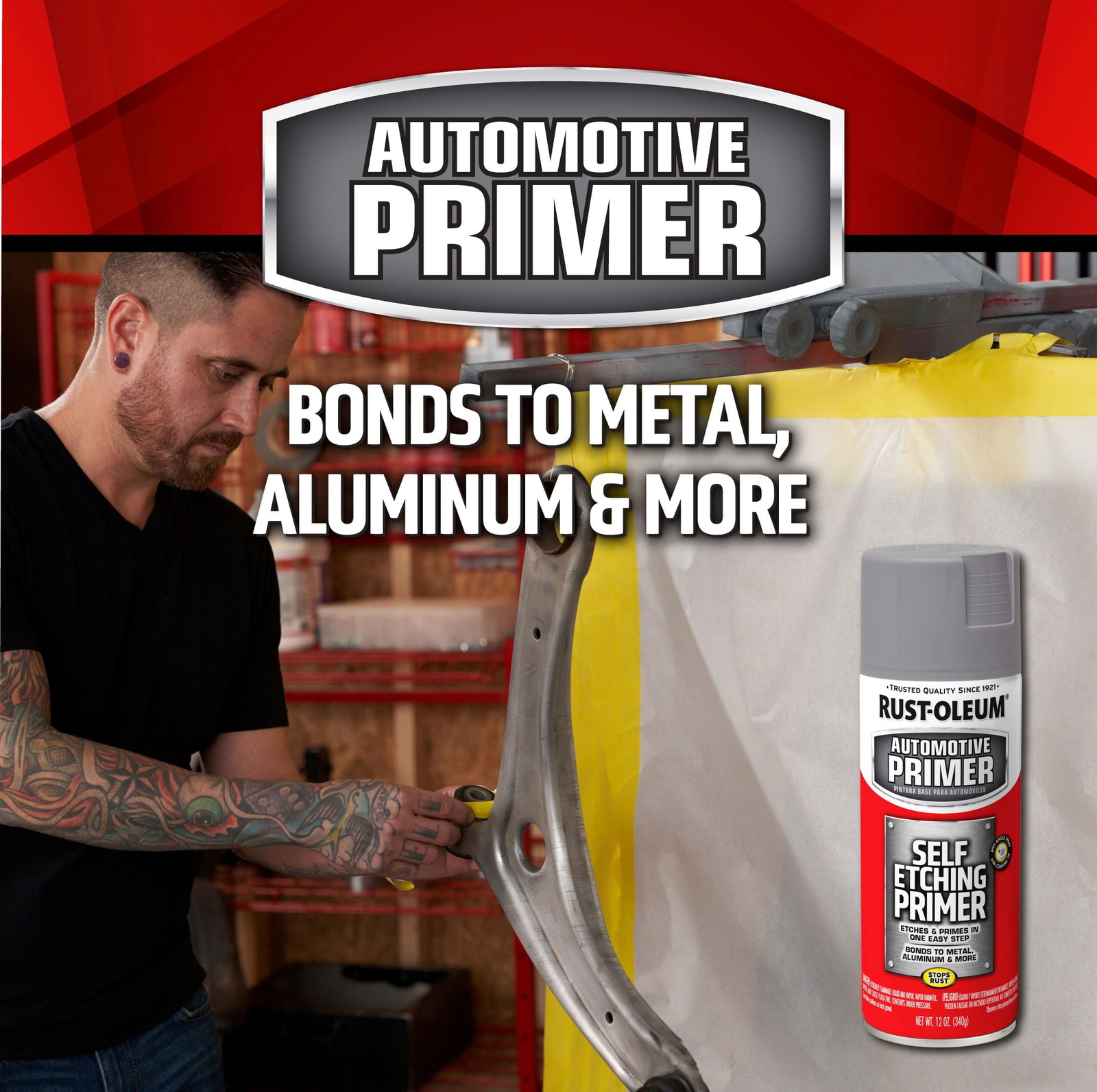 Dark Green, Automotive Self Etching Primer Spray-249322, 12 Oz