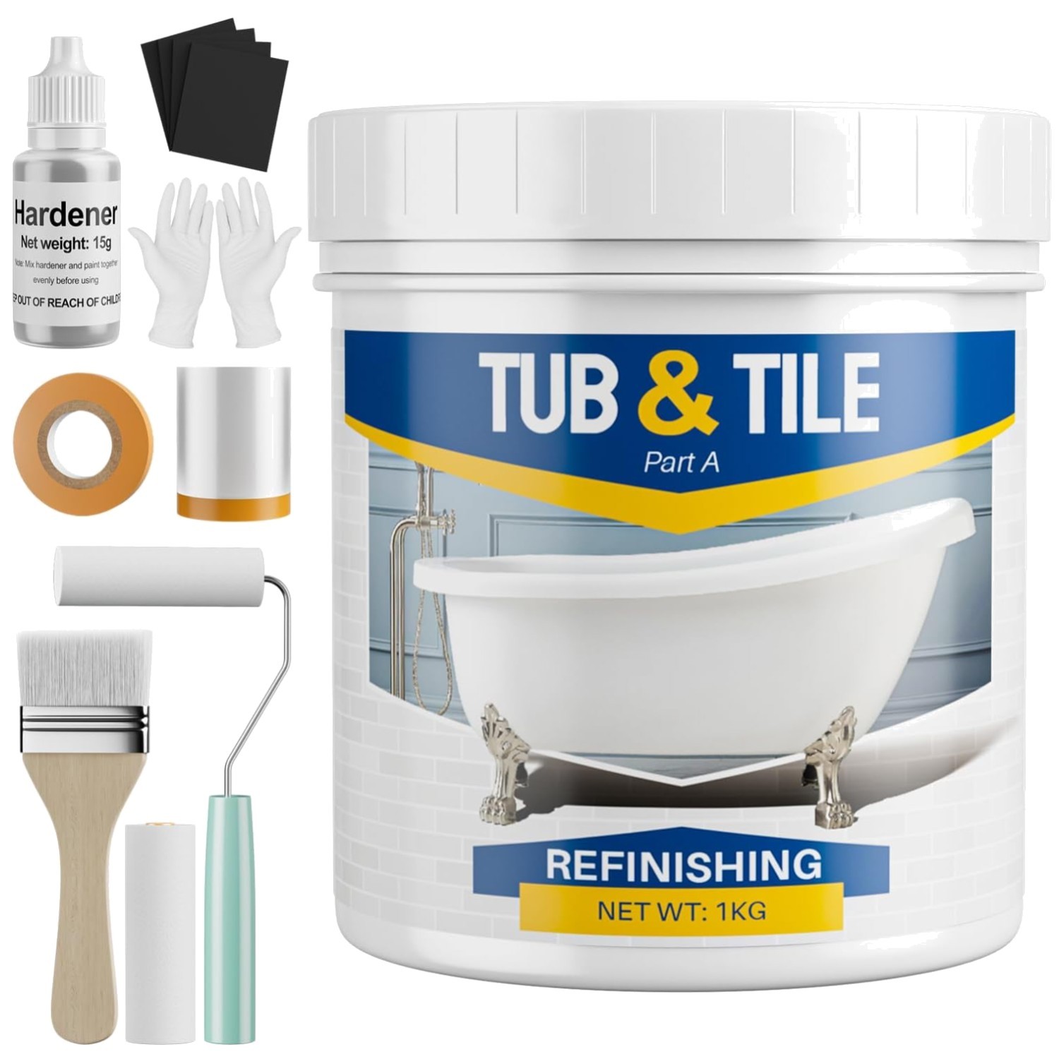 High-Quality Semi-Gloss Tub Refinishing Set