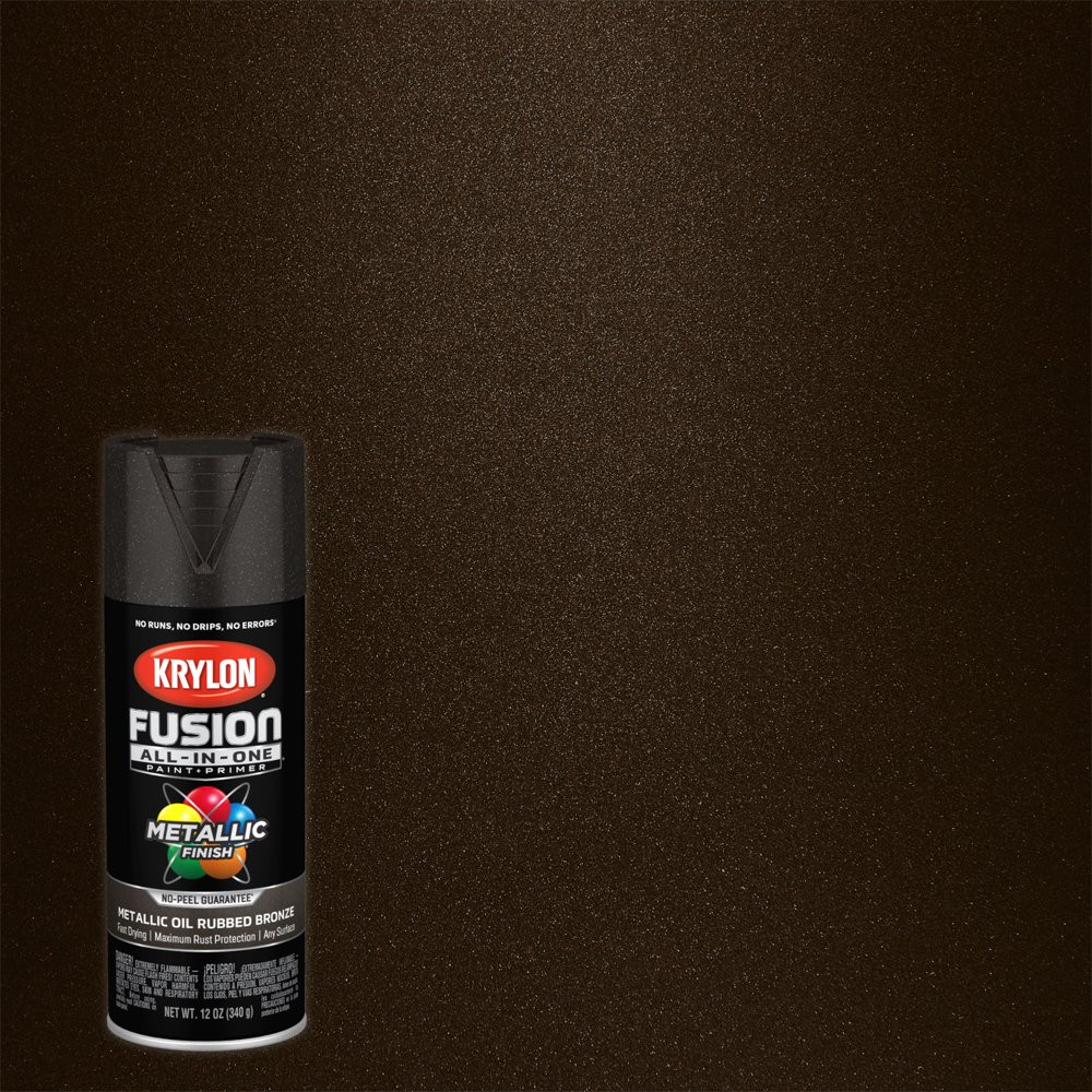 All Surfaces Rust Protection Metallic Oil Rubbed Bronze Spray Paint In/Outdoor