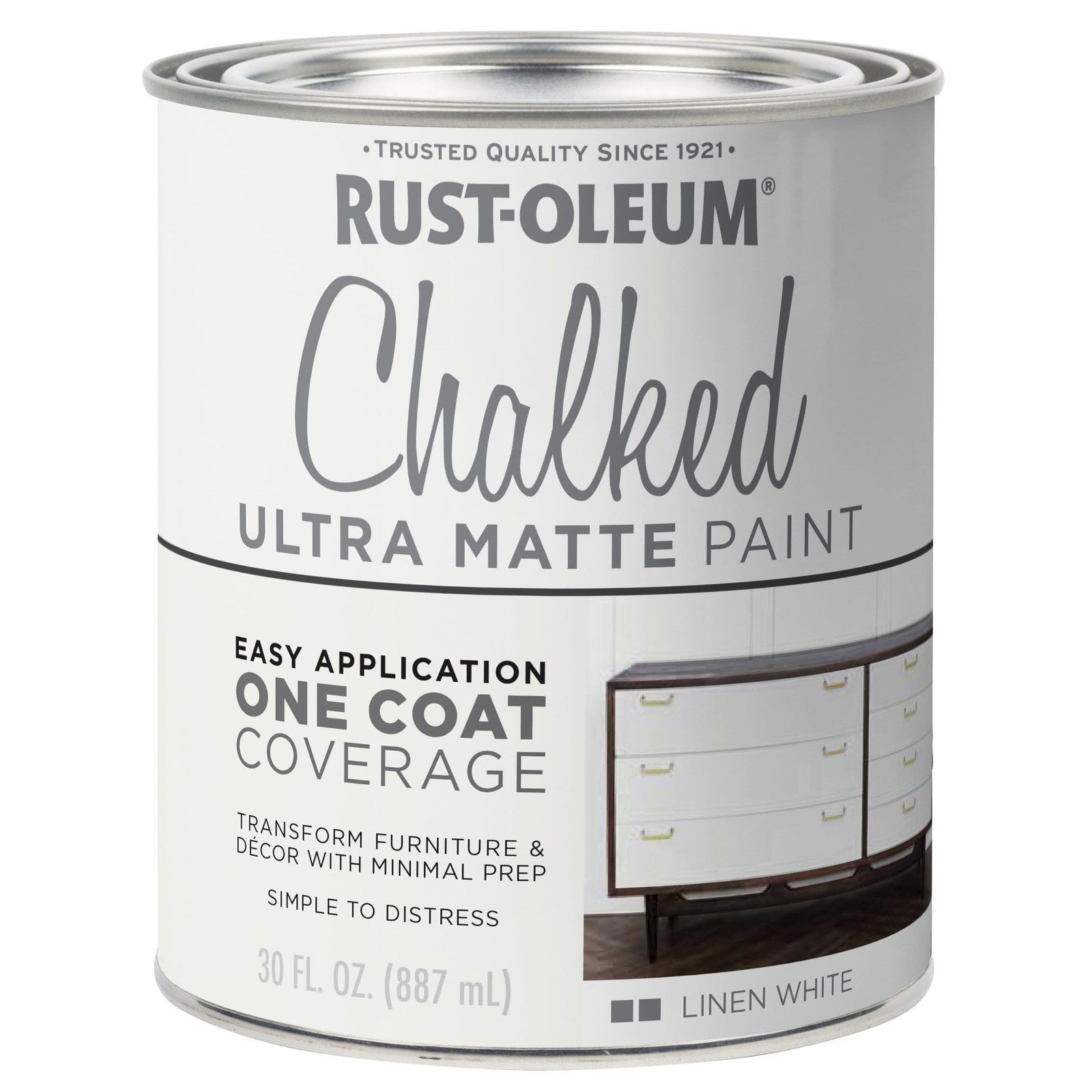 Rust Oleum Linen White Chalked All in One Ultra Matte Paint One Coat Coverage No