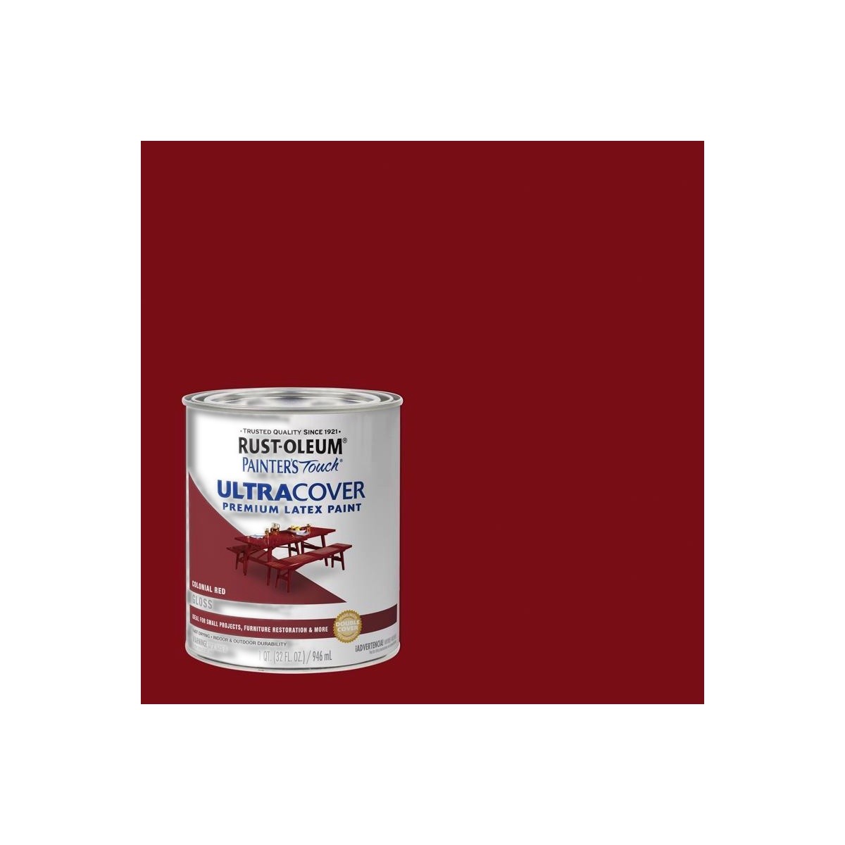 Rust-Oleum Painters Touch Ultra Cover Gloss Colonial Red 1 qt 1964502