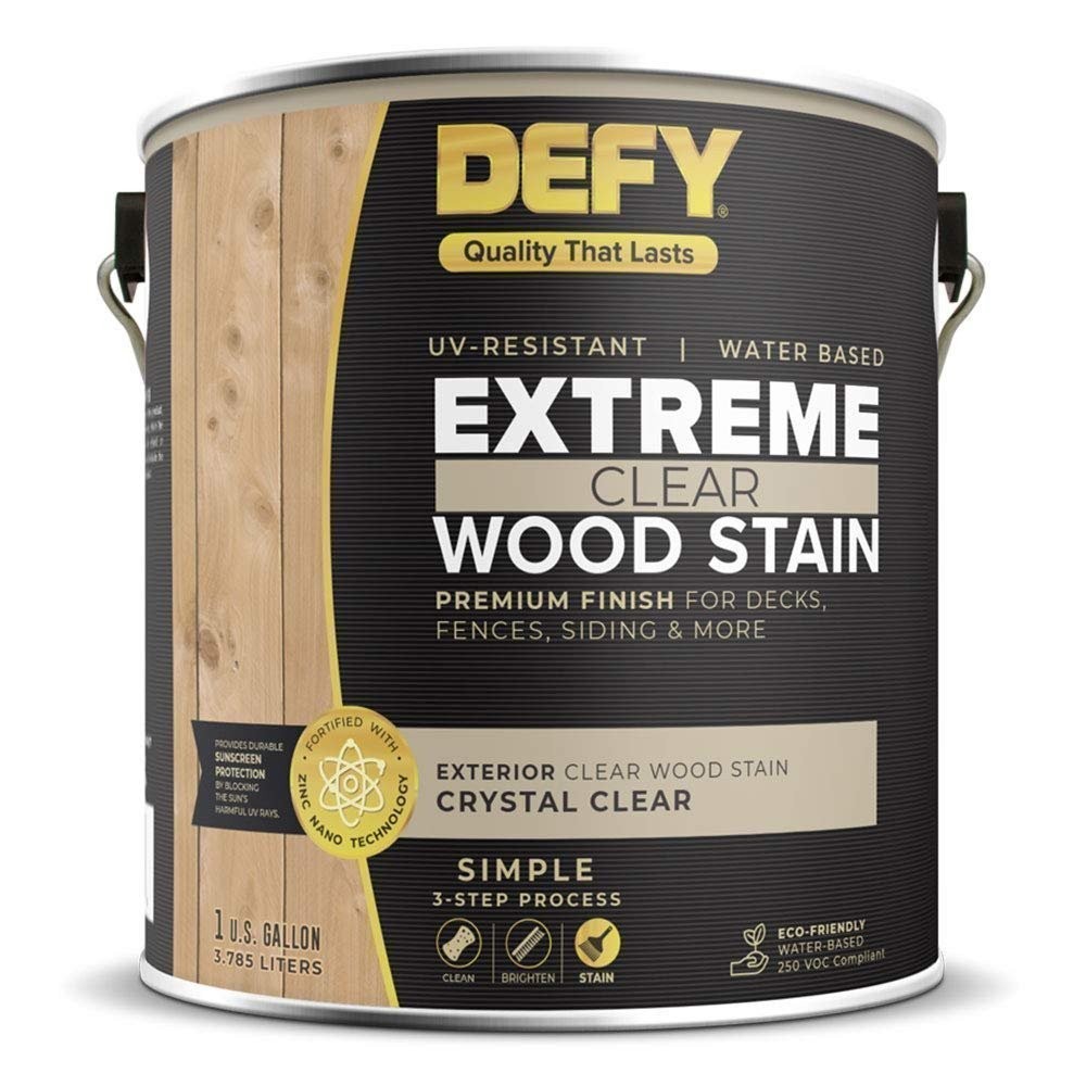 DEFY Extreme 1 Gallon Semi-Transparent Exterior Wood Stain, Driftwood Gray