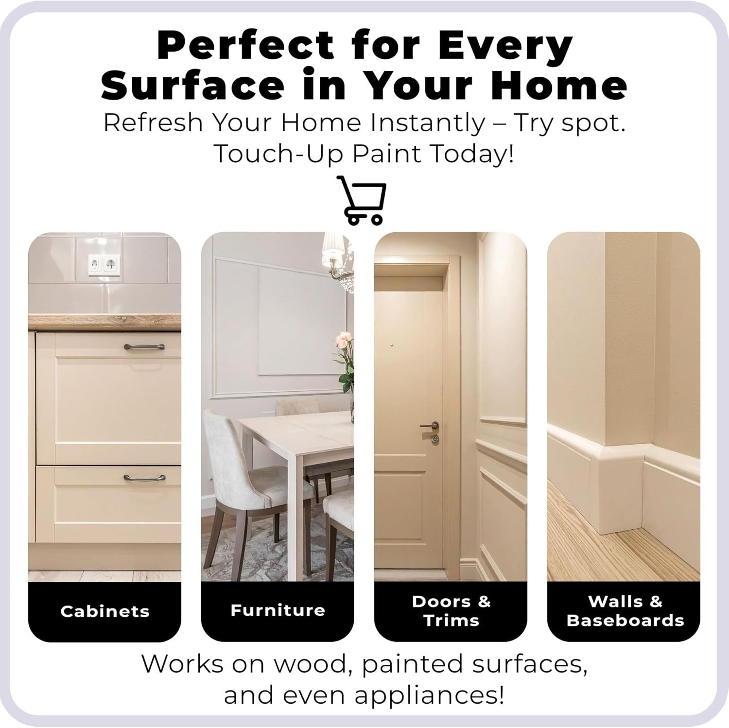 Touch-Up Paint | Matte Finish for Cabinets, Walls, Doors & Furniture | Multi-…