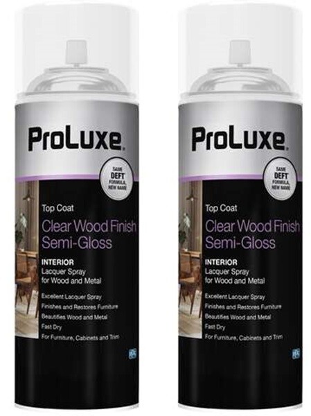 ProLuxe PLX011S/54 Semi-Gloss 12.25 oz Clear Wood Finish Aerosol – Pack of 2