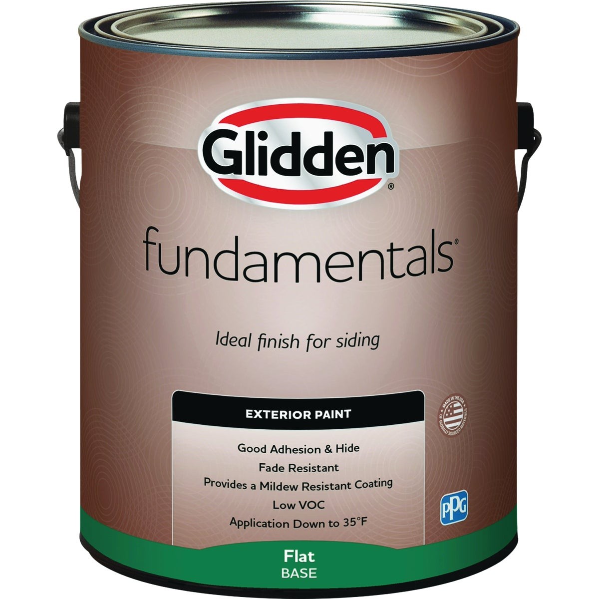 Glidden Fundamentals Exterior Paint Flat Midtone Base Gallon GLFEXT10B2/01