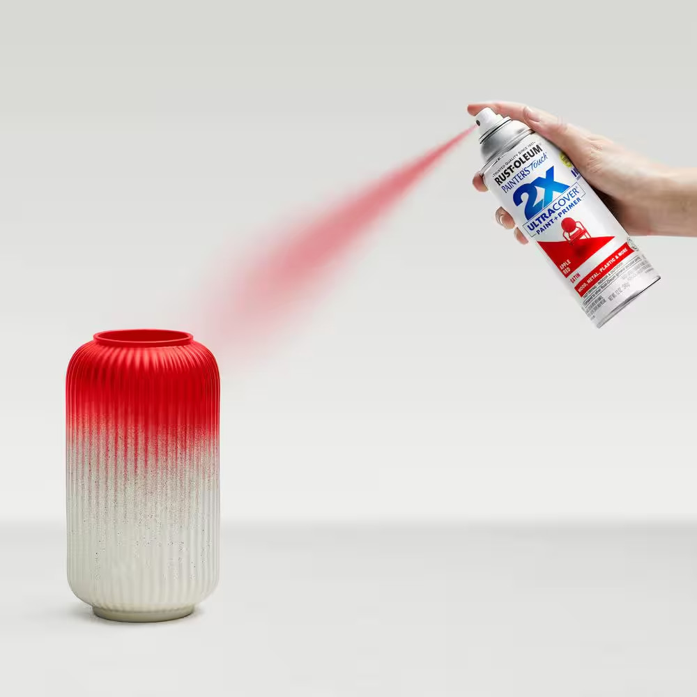 12 Oz. Satin Apple Red General Purpose Spray Paint