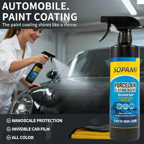 Ceramic Coating Spray (2 Pack), Hydrophobic Car Wax for 17.6 Fl Oz (Pack of 2)