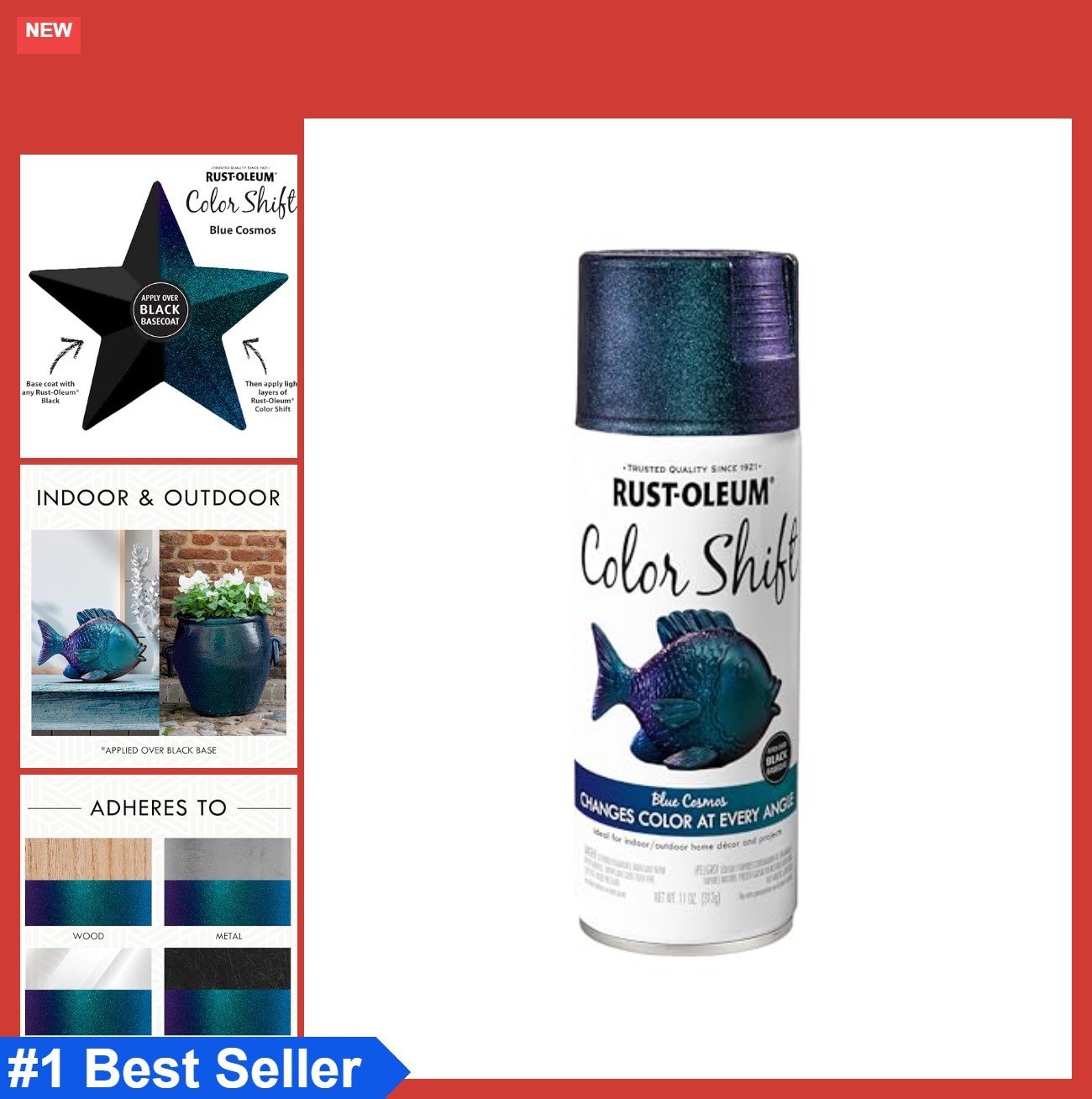 Spray Paint Color Shift 11 oz Blue Cosmos All Surfaces Wood Metal Plastic
