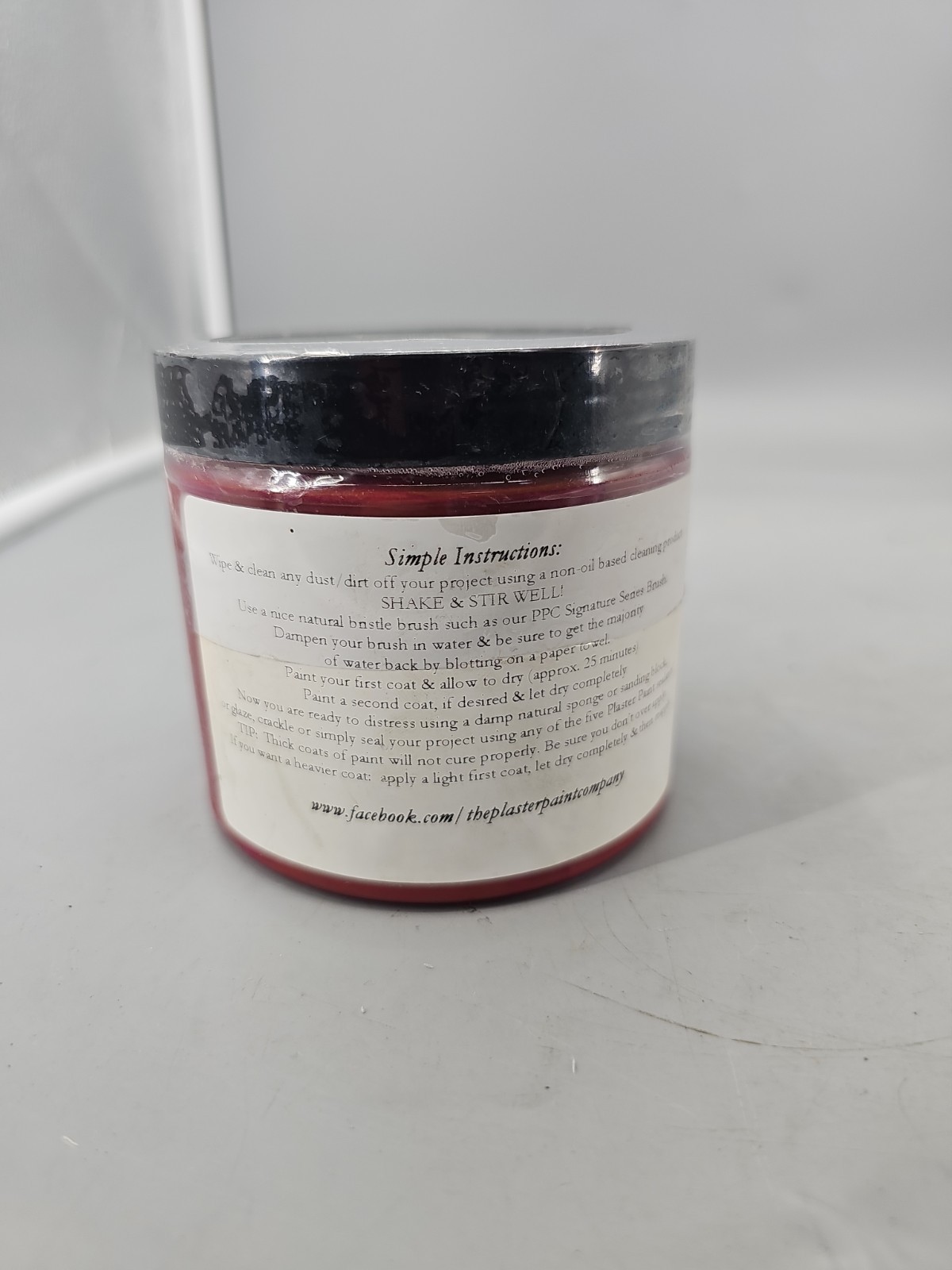 New Plaster Paint Company 16oz Furniture Paint In Old Red Sealant Required