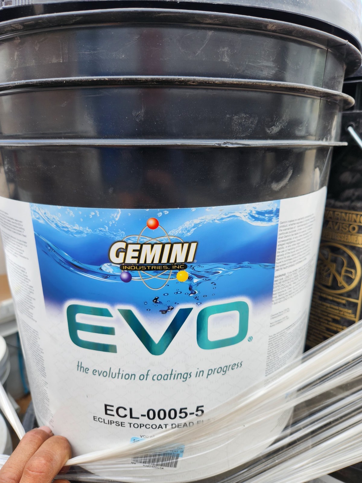 Gemini® Evo® Eclipse Interior Water-Borne Topcoat Clear, Dead Flat, 5 Gallon