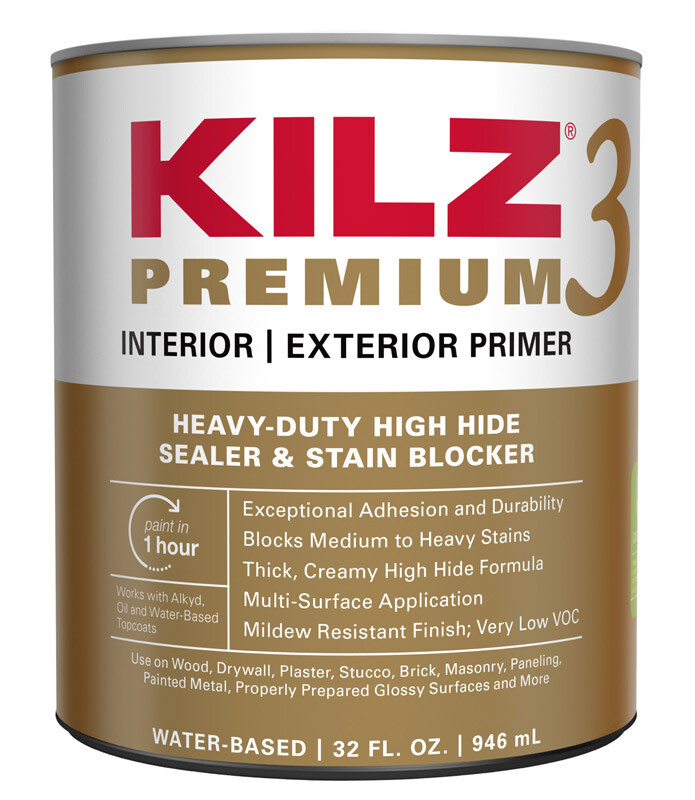 Kilz 3 Premium Primer 1 qt SEALER & STAIN BLOCKER Heavy-Duty High Hide 13002 NEW