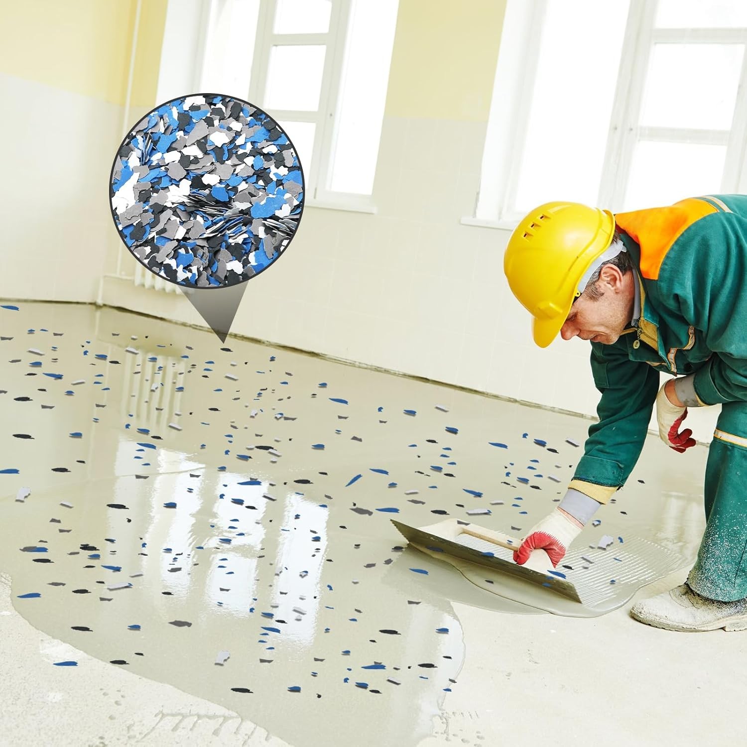 Decorative Epoxy Flakes Blend Paint Chips 360g 0.79lb Resin Sealing Floor Wall