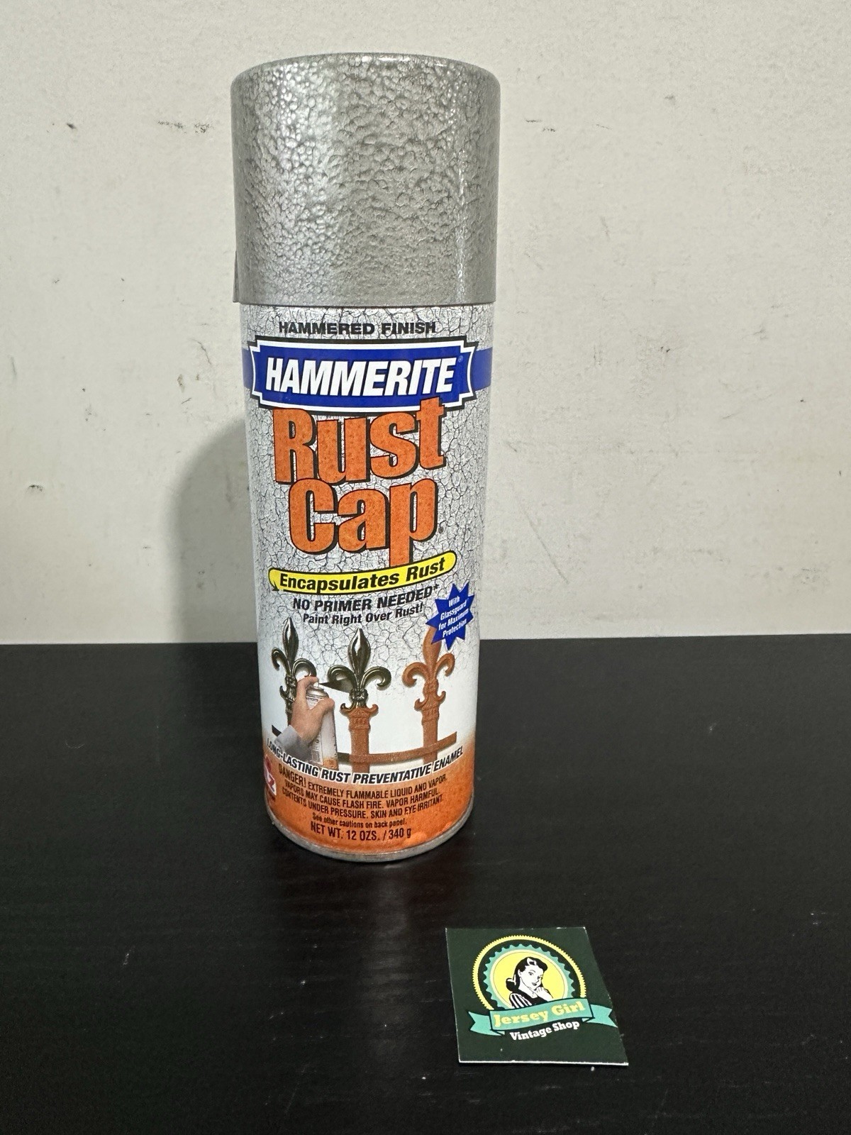 (1 Can) Hammerite Hammered Finish Rust Cap Spray Paint 12Oz Hammered Silver Gray