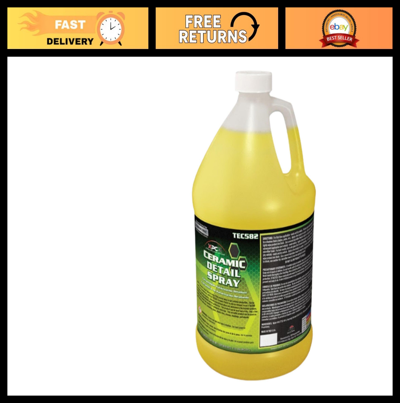 Ceramic Detail Spray 1 Gallon – High Shine, Easy Application, Long-Lasting Prote