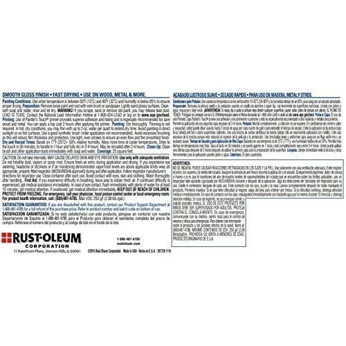 Rust-Oleum 1979730 Painter’s Touch Latex Paint, Half Pint, Gloss Black, 8 Fl …