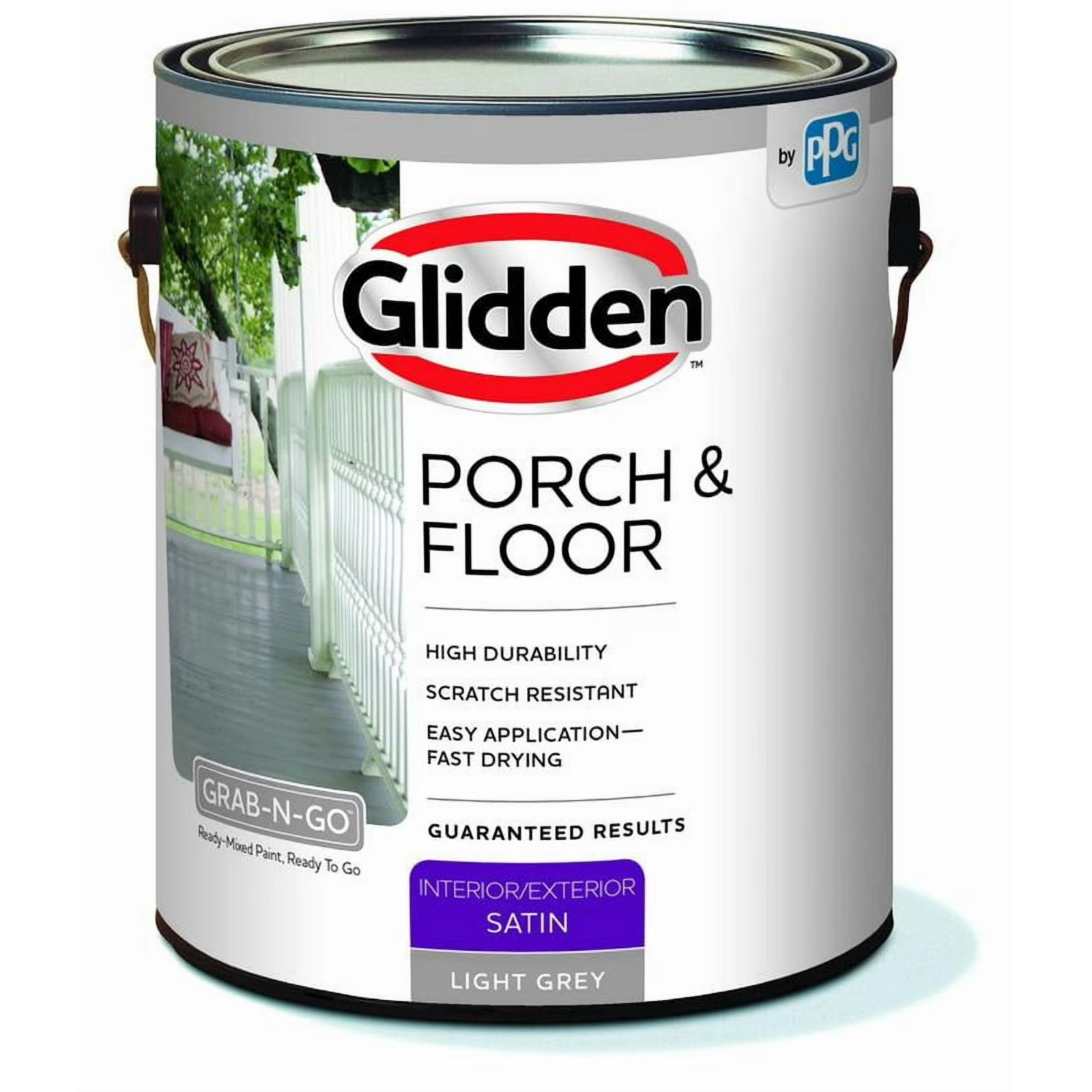Glidden Porch & Floor 1 gal Light Gray Satin Interior/Exterior Paint with Primer